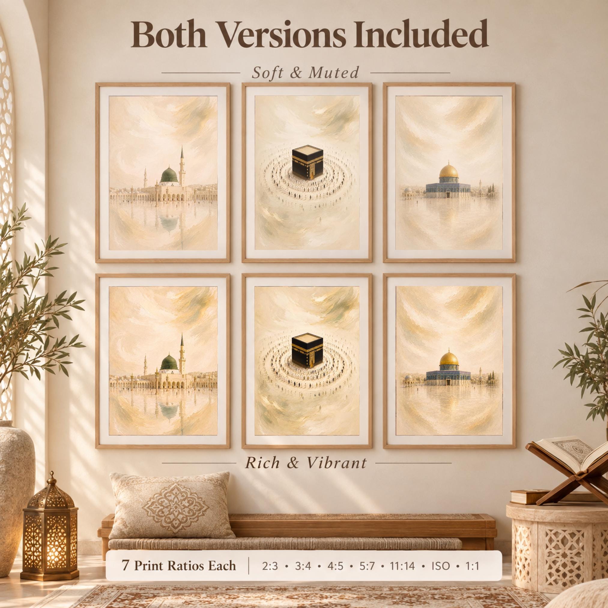 Islamic Landmarks in Golden Haze — Set of 3 — image 2