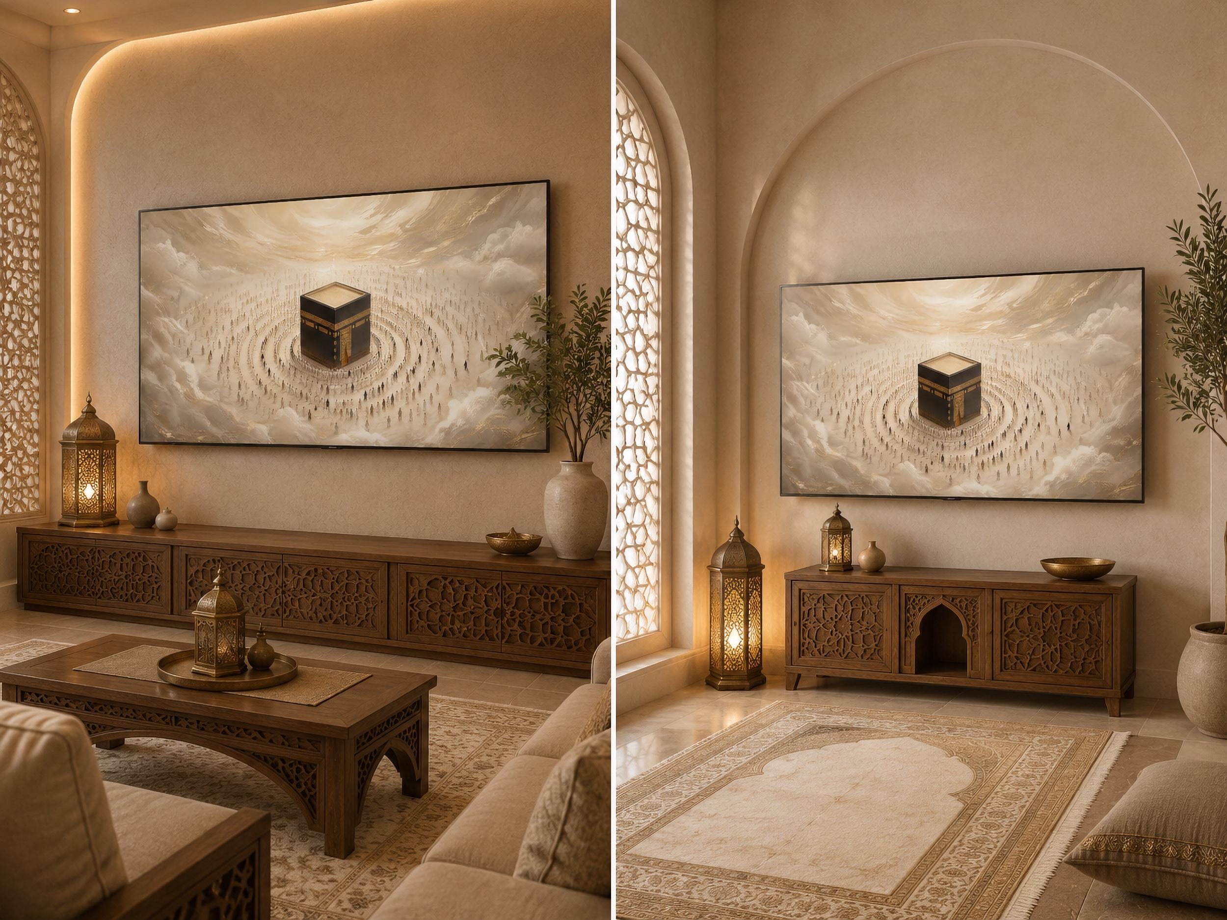 Kaaba Frame TV, Hajj Pilgrimage Tawaf Scene, Islamic Art for Samsung The Frame (Digital Download) — image 3