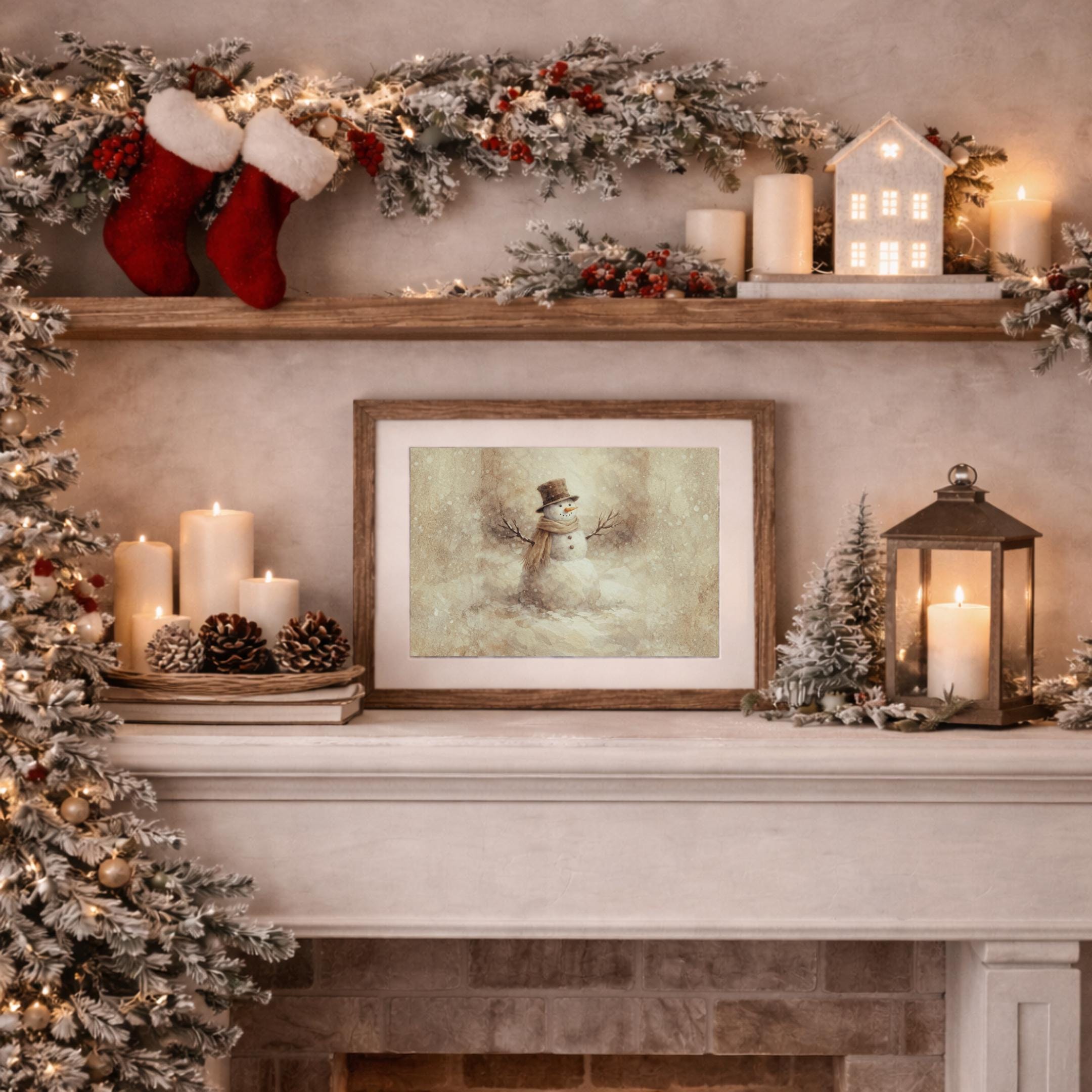 Snowman in a Soft Winter Clearing — image 2