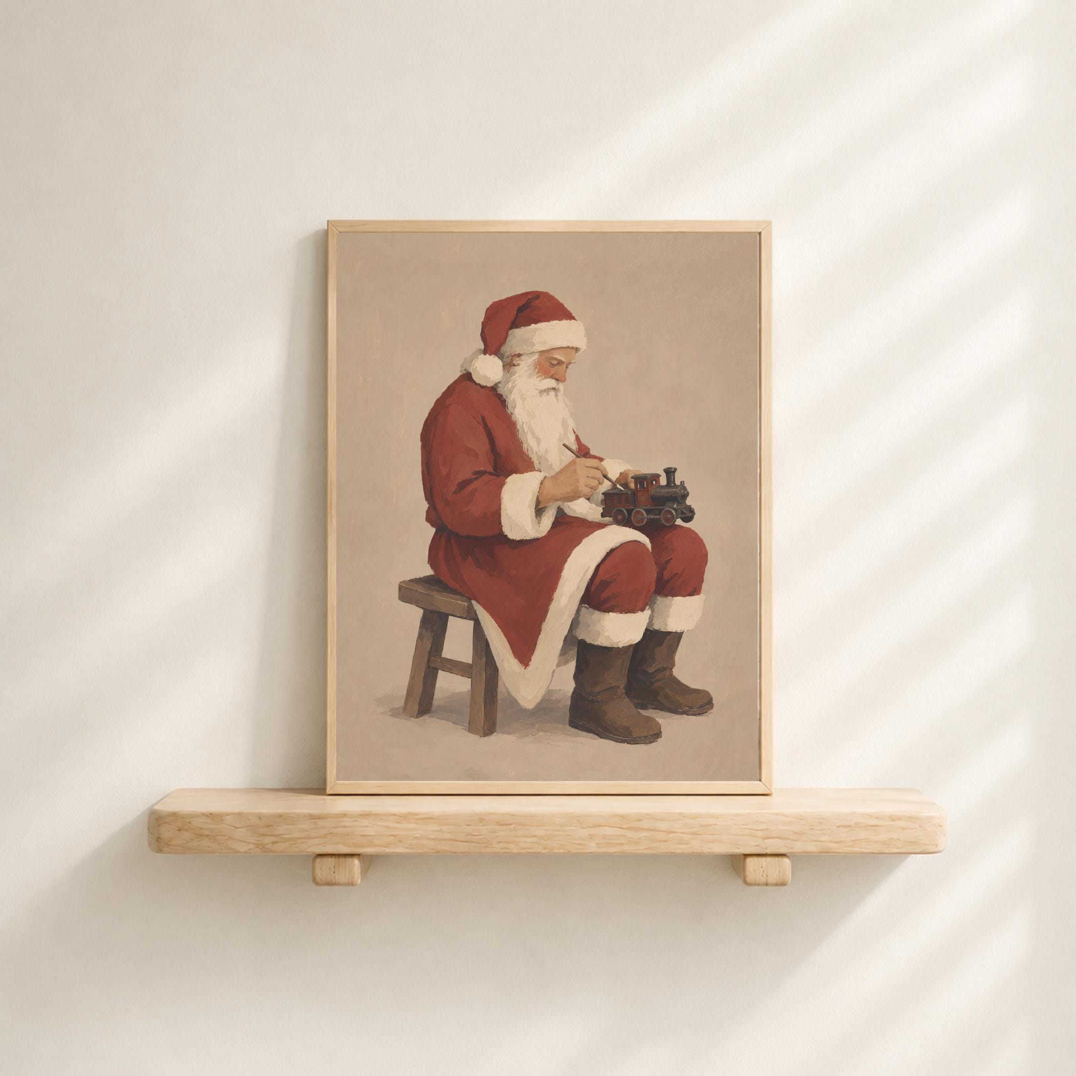 Santa at Work on a Toy Train — image 7