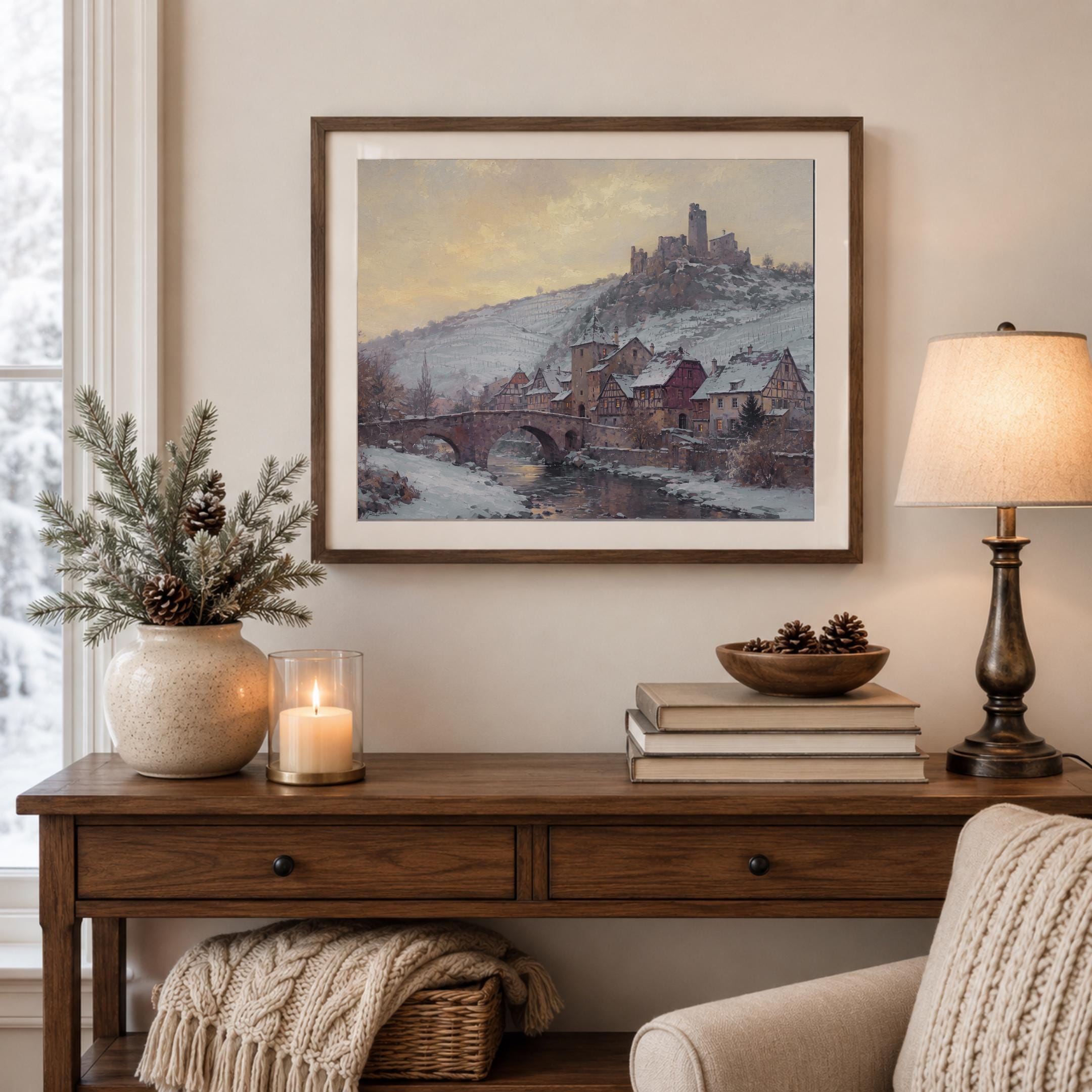 Kaysersberg-Inspired Winter Bridge & Castle — image 5