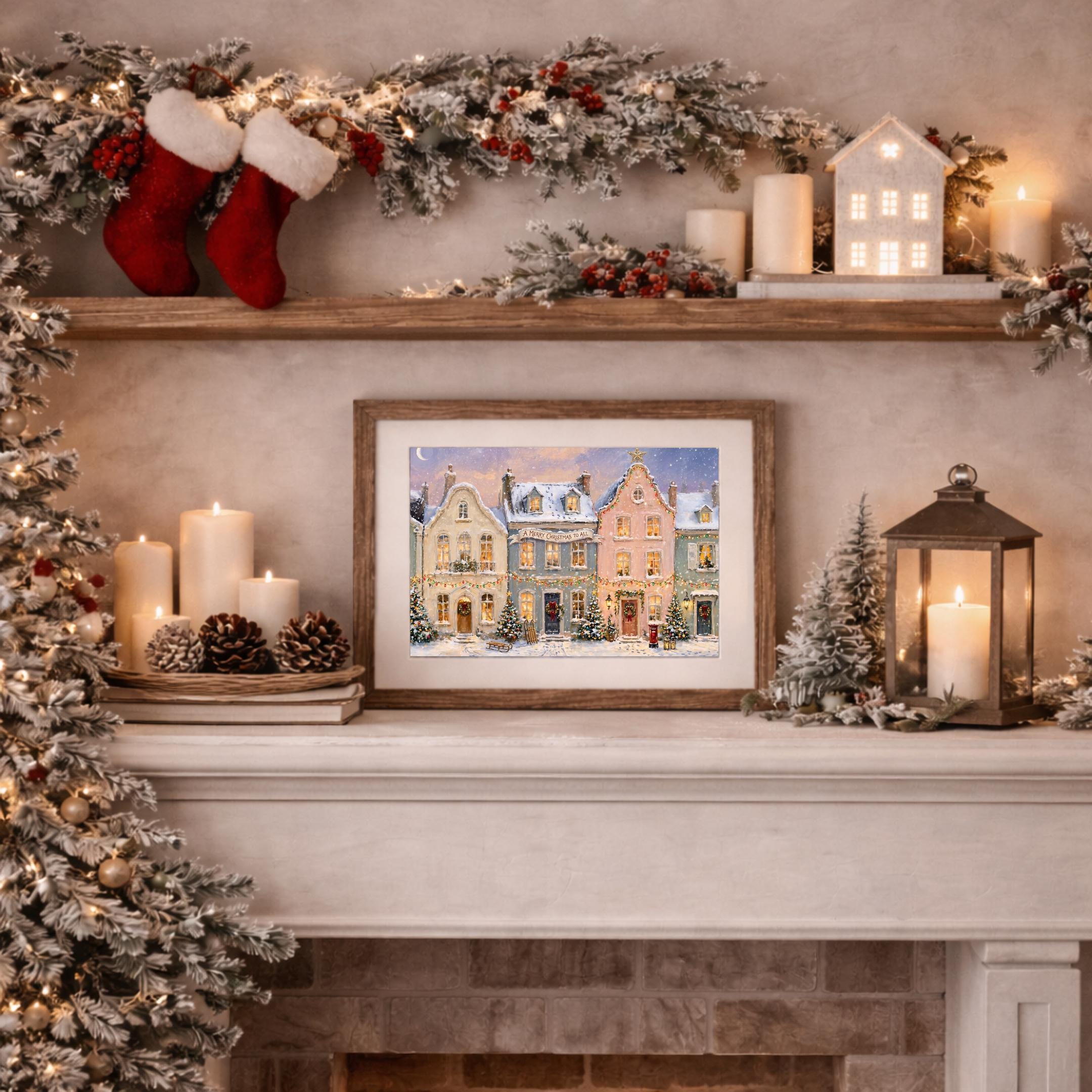 Pastel Cottages at Christmas — image 4