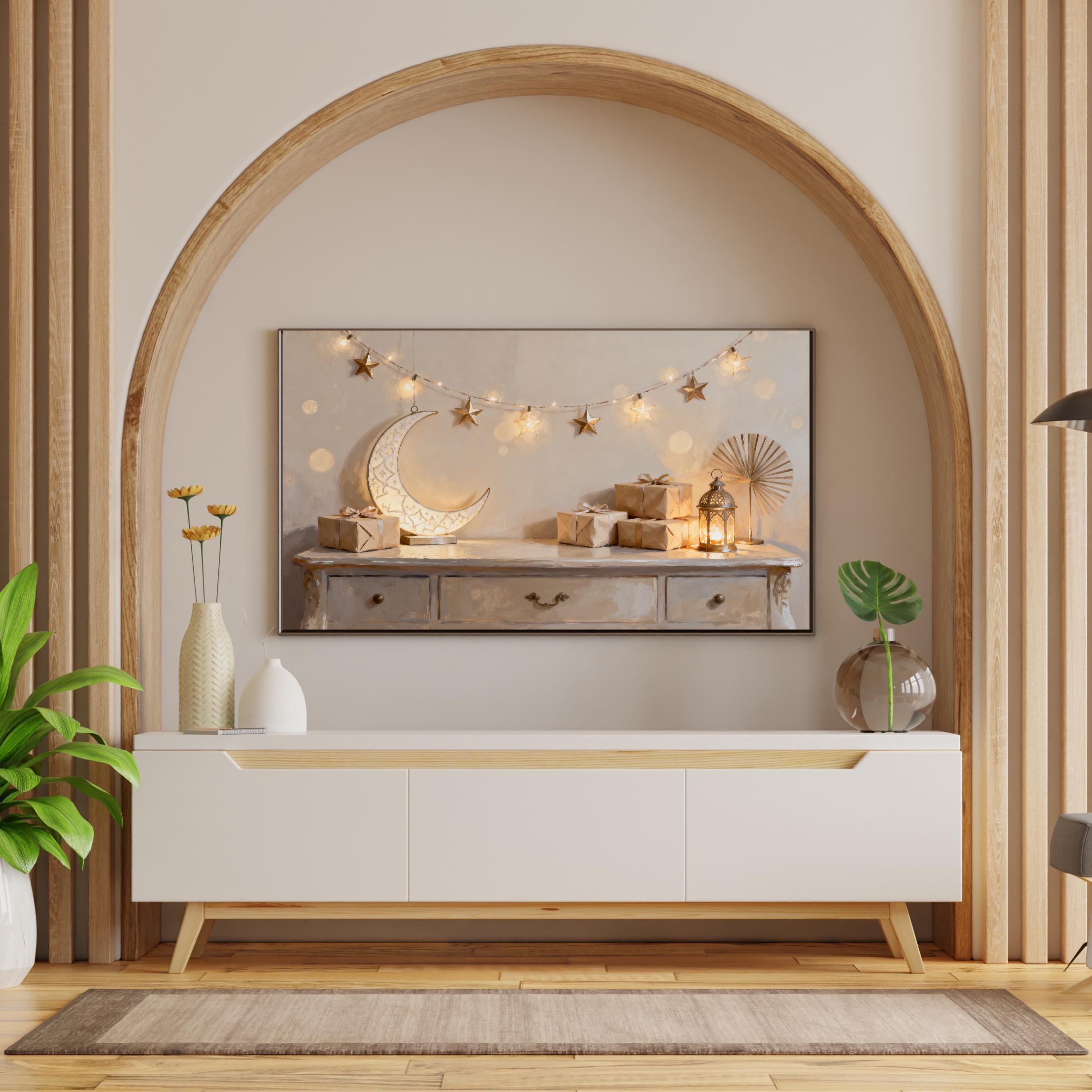 Ramadan Frame TV Art | Moon, Stars, Lantern (Digital Download) — image 2