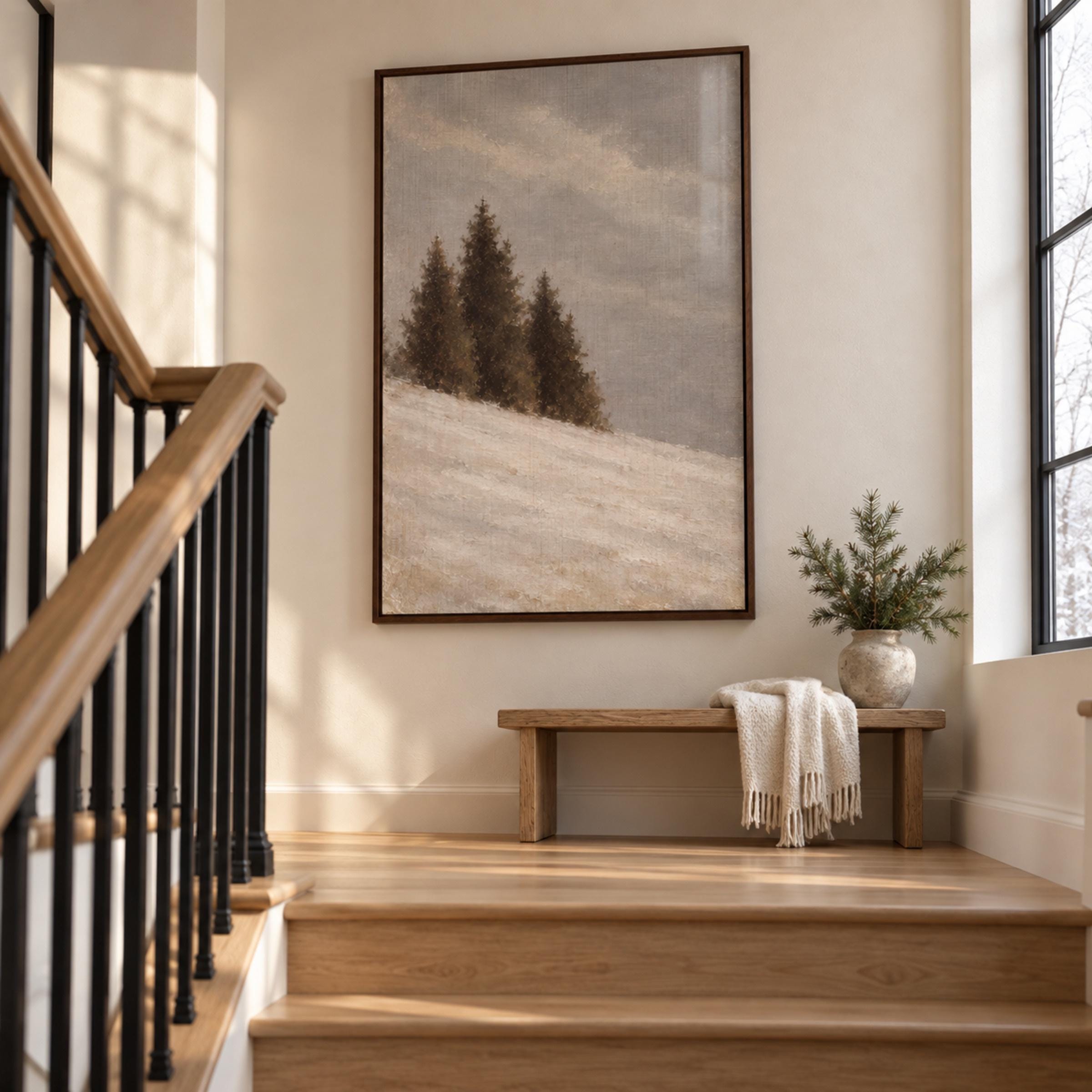 Evergreens on the Winter Slope — image 4