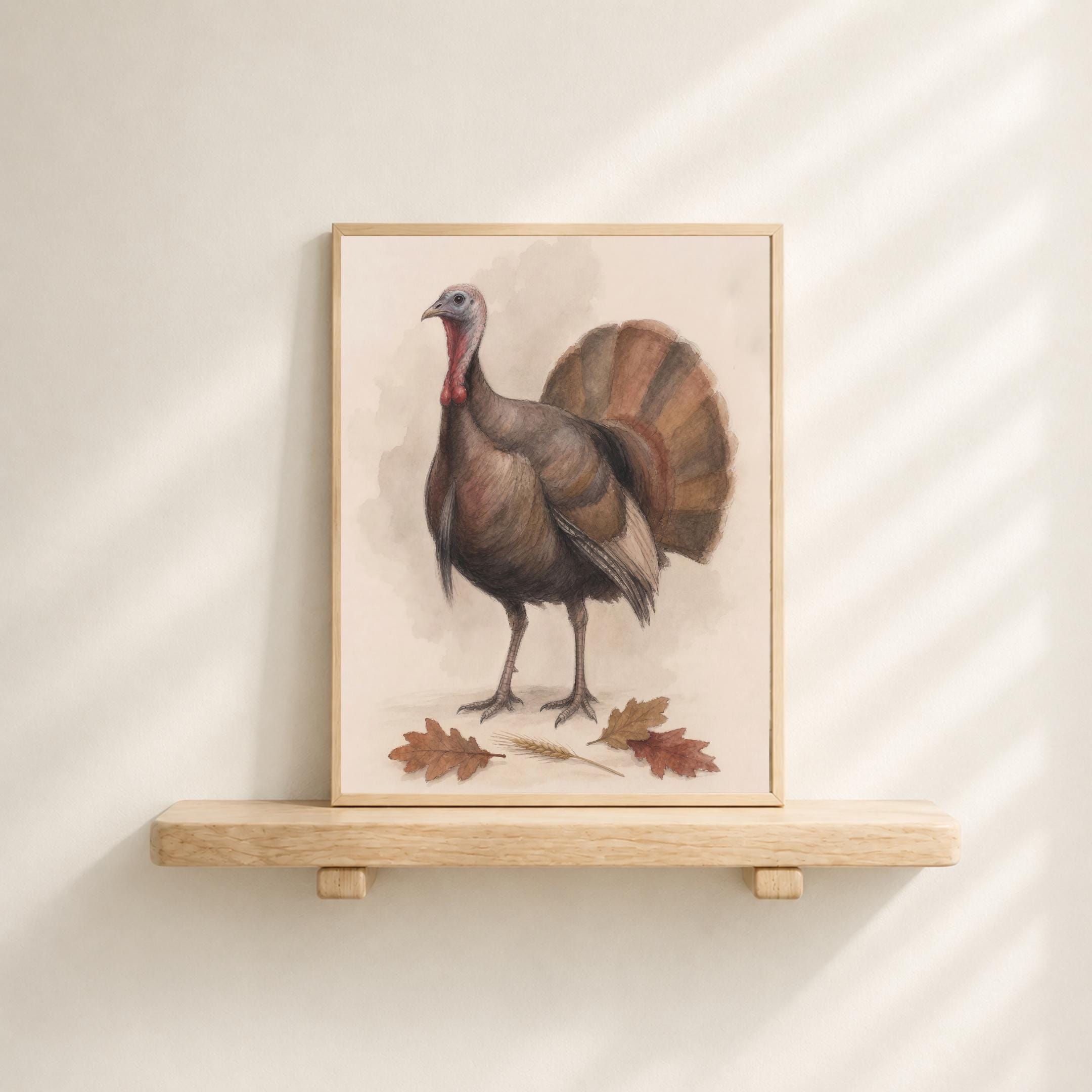 Vintage Turkey Wall Art | Thanksgiving Bird Print | Fall Printable Digital Download — image 6