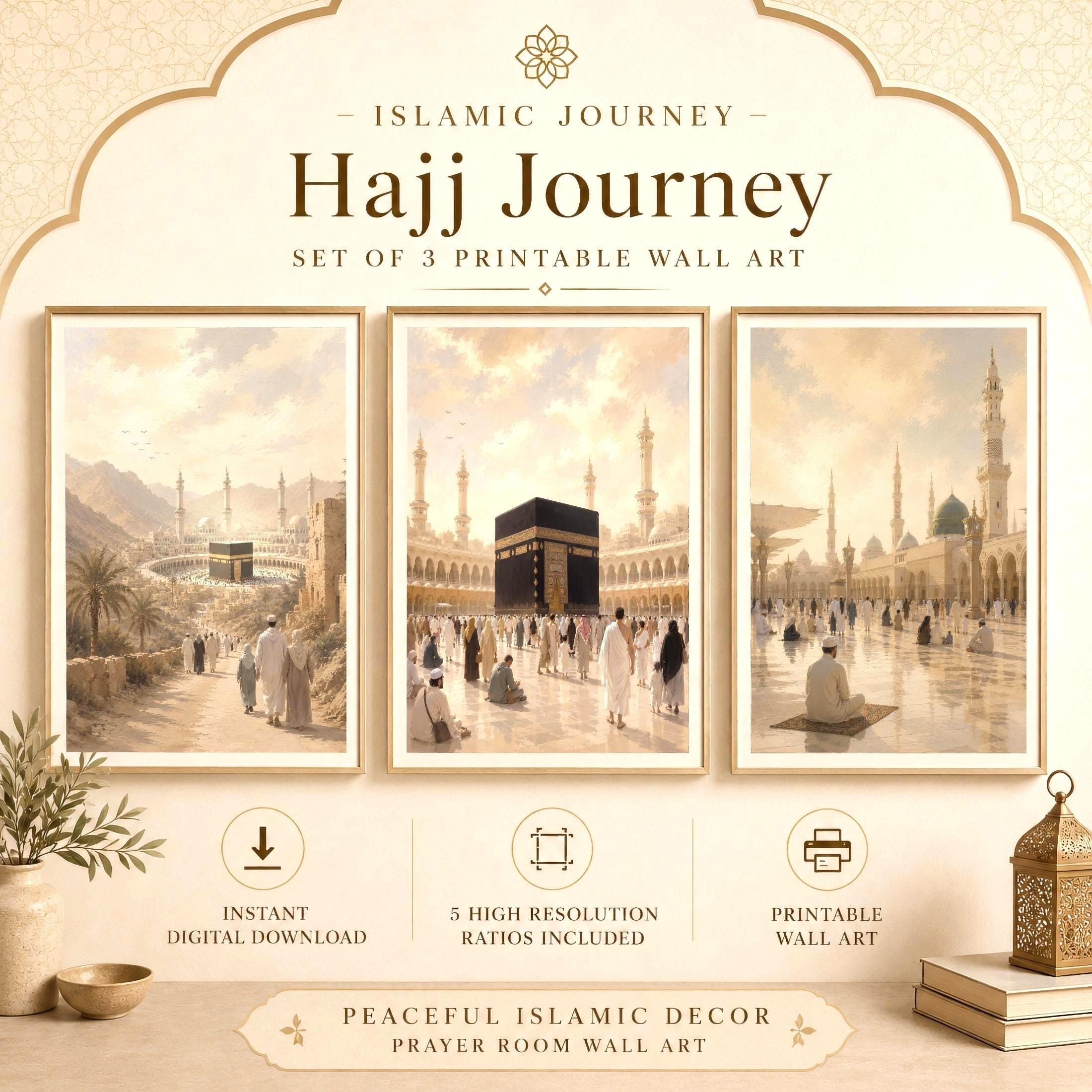 Hajj Journey — Mecca & Medina Set of 3