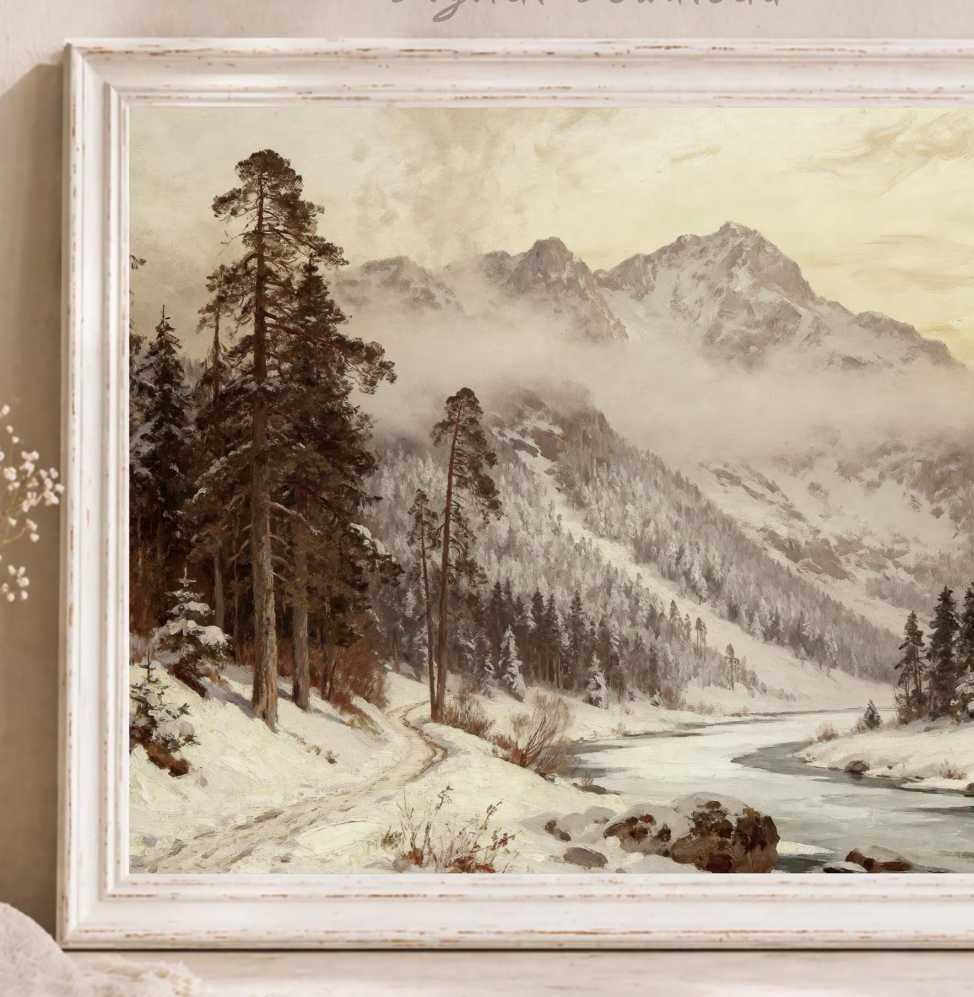 Alpine River through the Snowy Pines — image 2