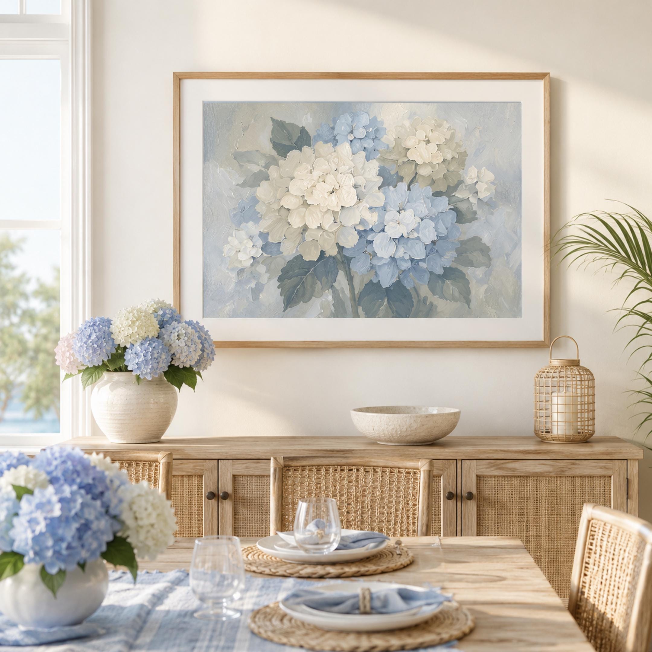 Blue Hydrangea Painting Wall Art Printable | Floral Art Print Decor (Digital Download) — image 8
