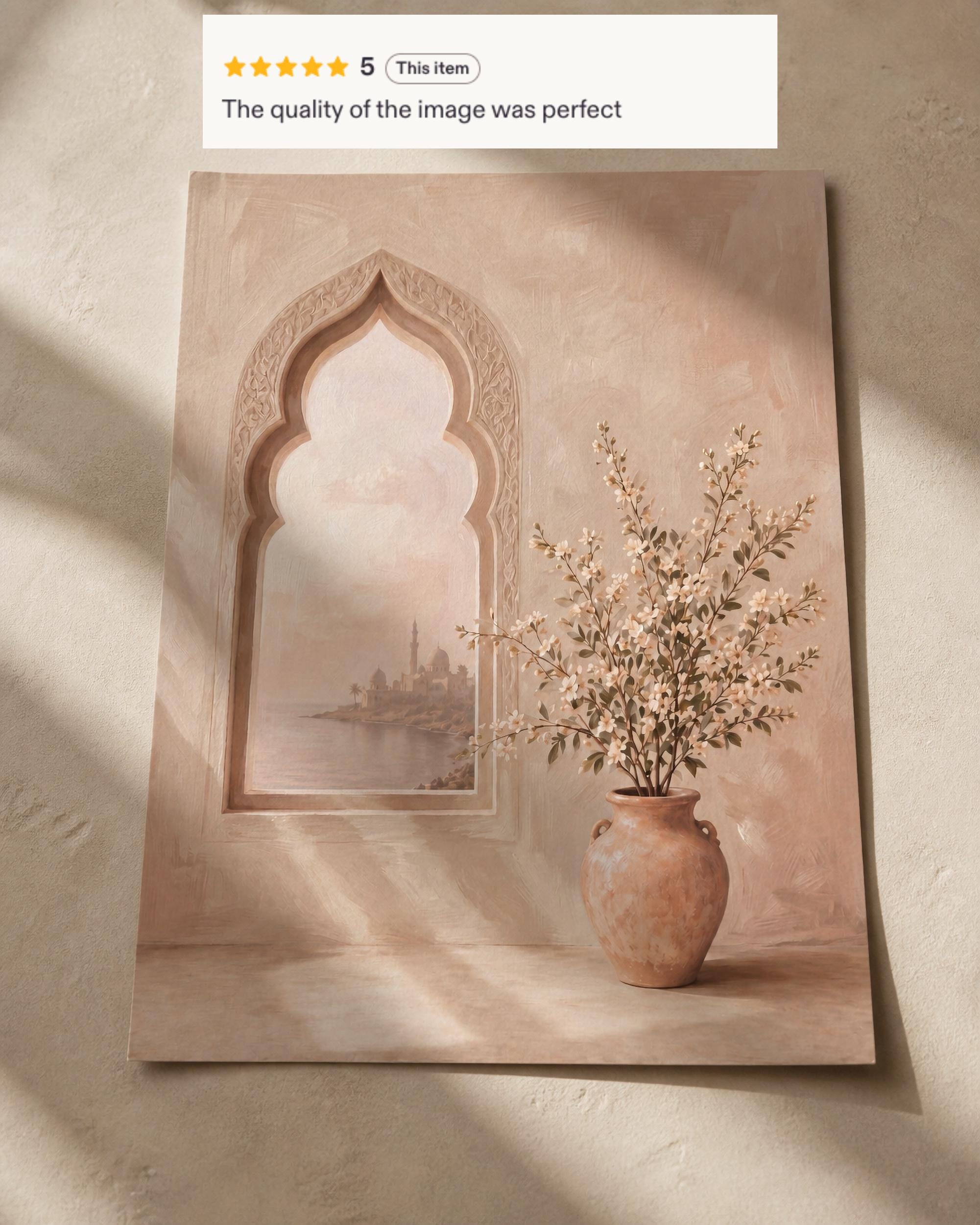 Flowers in the Light of an Arch Window — image 2