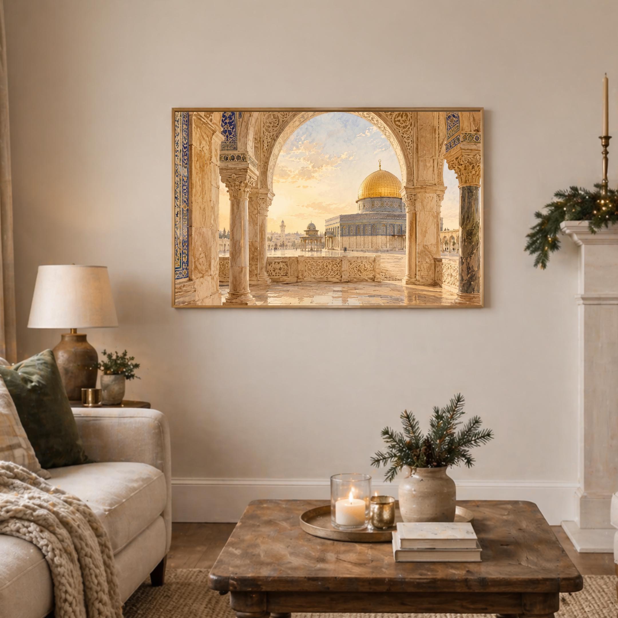 Islamic Frame TV Art Set of 3 | Watercolor Mosque Architecture | Samsung The Frame Digital Download — image 4
