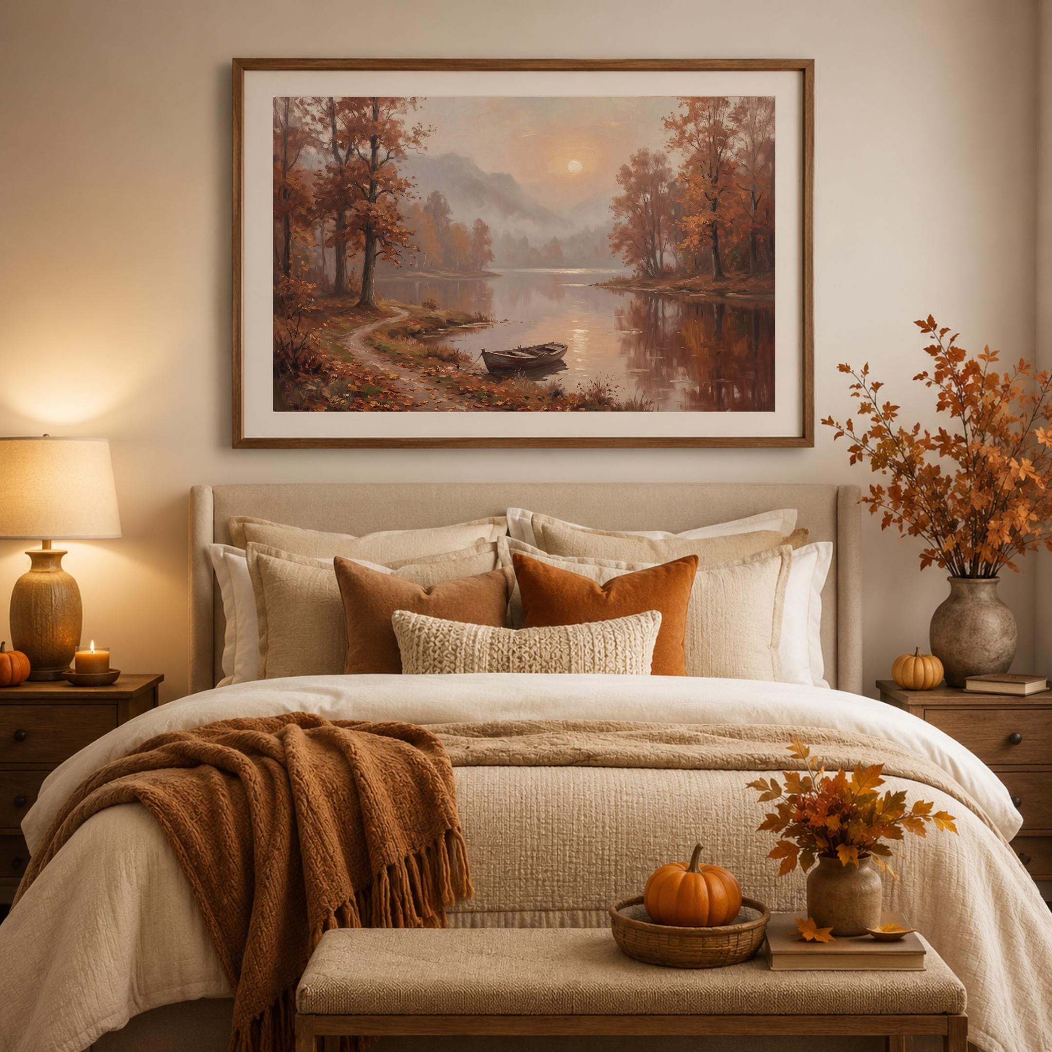 Moody Fall Landscape Wall Art, Autumn Landscape Print, Rustic Cabin Decor  (Digital Download) — image 6
