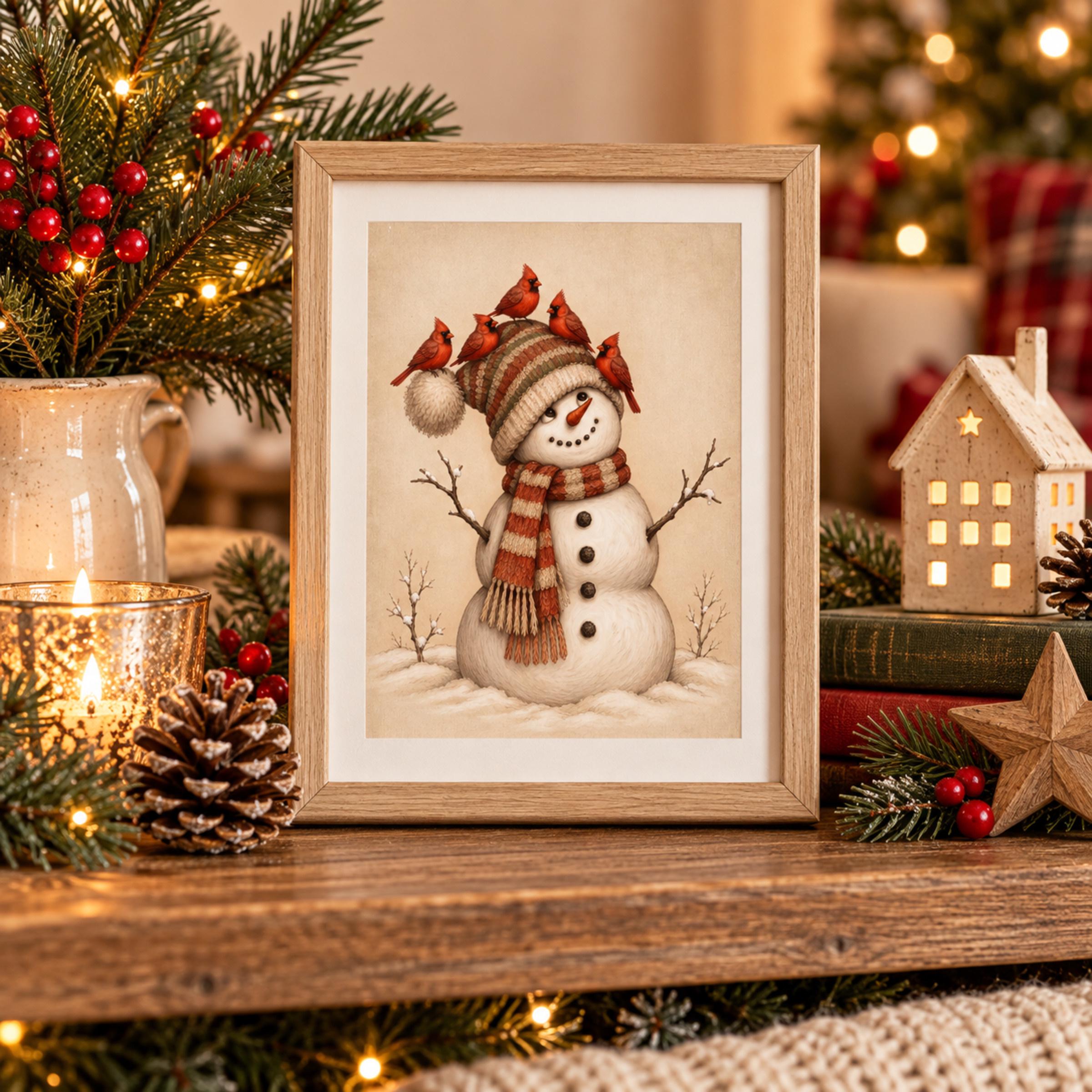 Snowman & Cardinal Companions — image 5