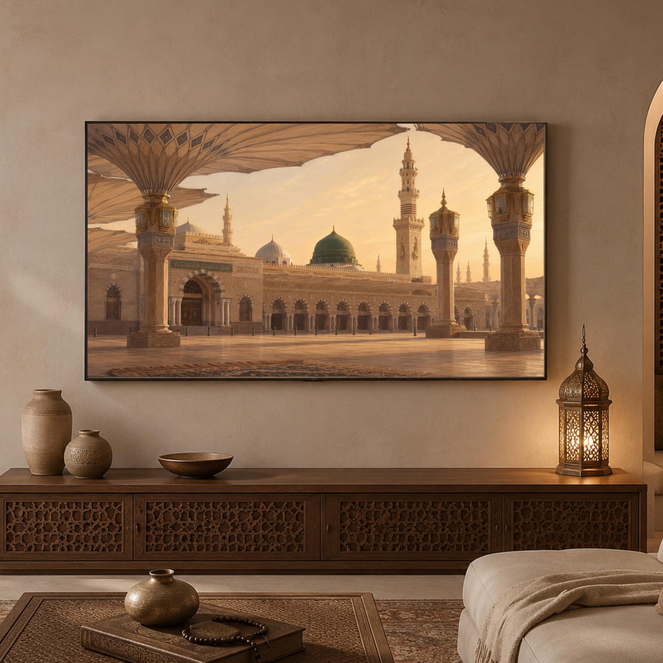 Medina Prayer Room Islamic Frame TV Art, Islamic Mosque Digital Download for Samsung Display — image 5