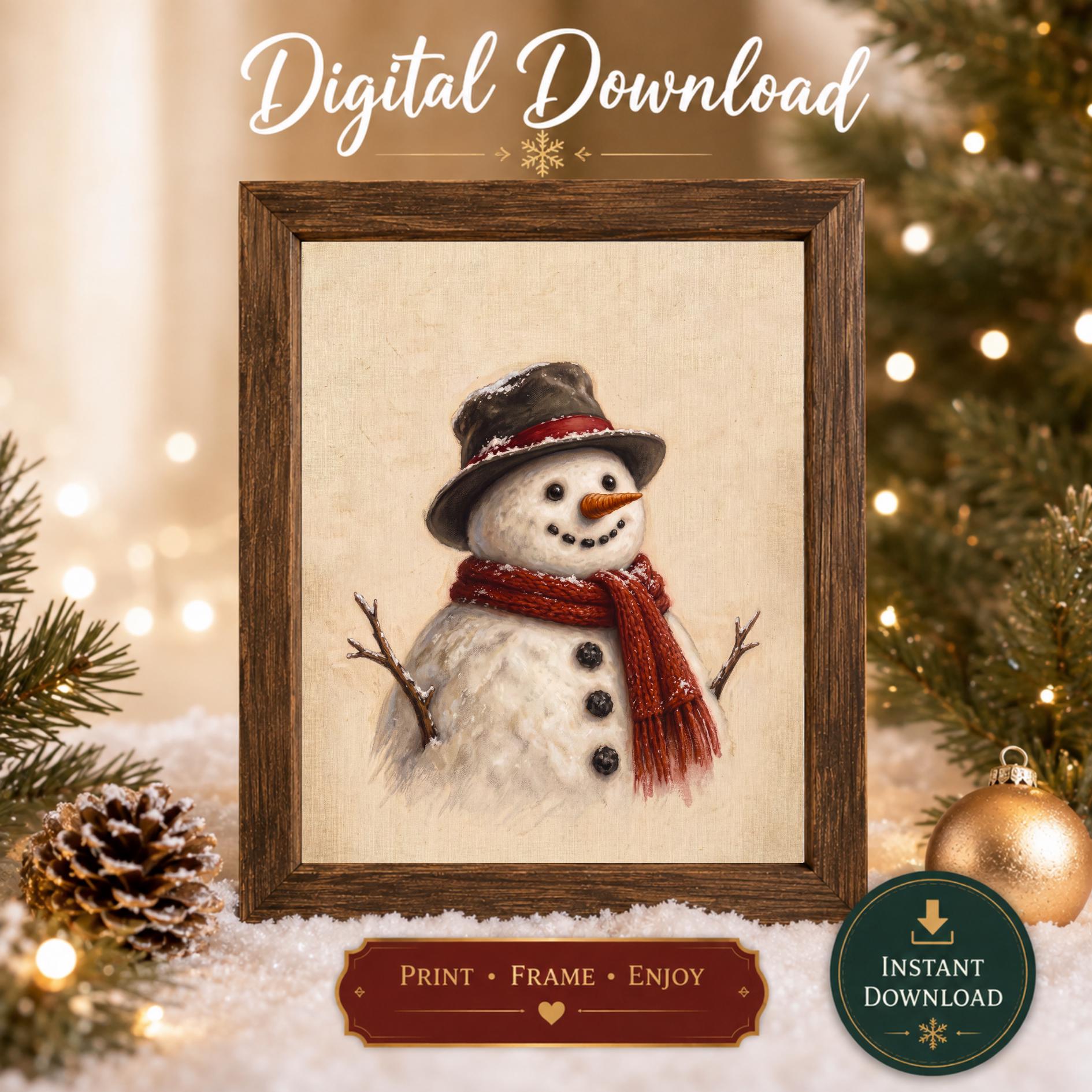 Snowman in a Red Scarf
