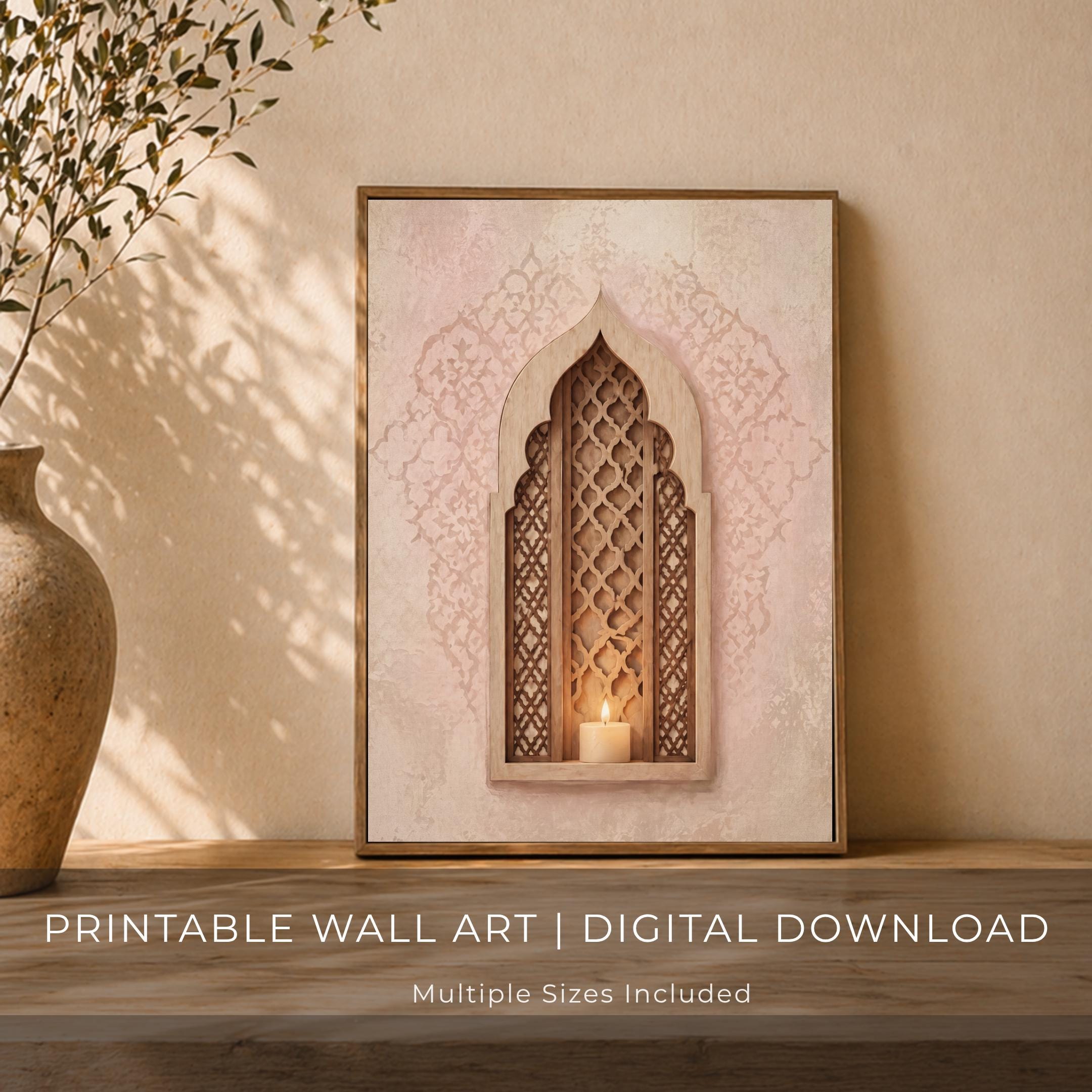 Candle within an Ornamental Niche