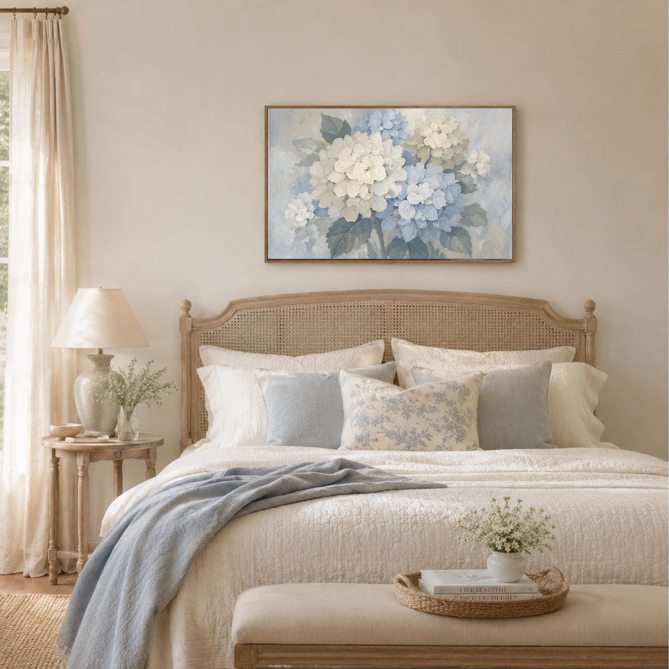 Blue Hydrangea Painting Wall Art Printable | Floral Art Print Decor (Digital Download) — image 5