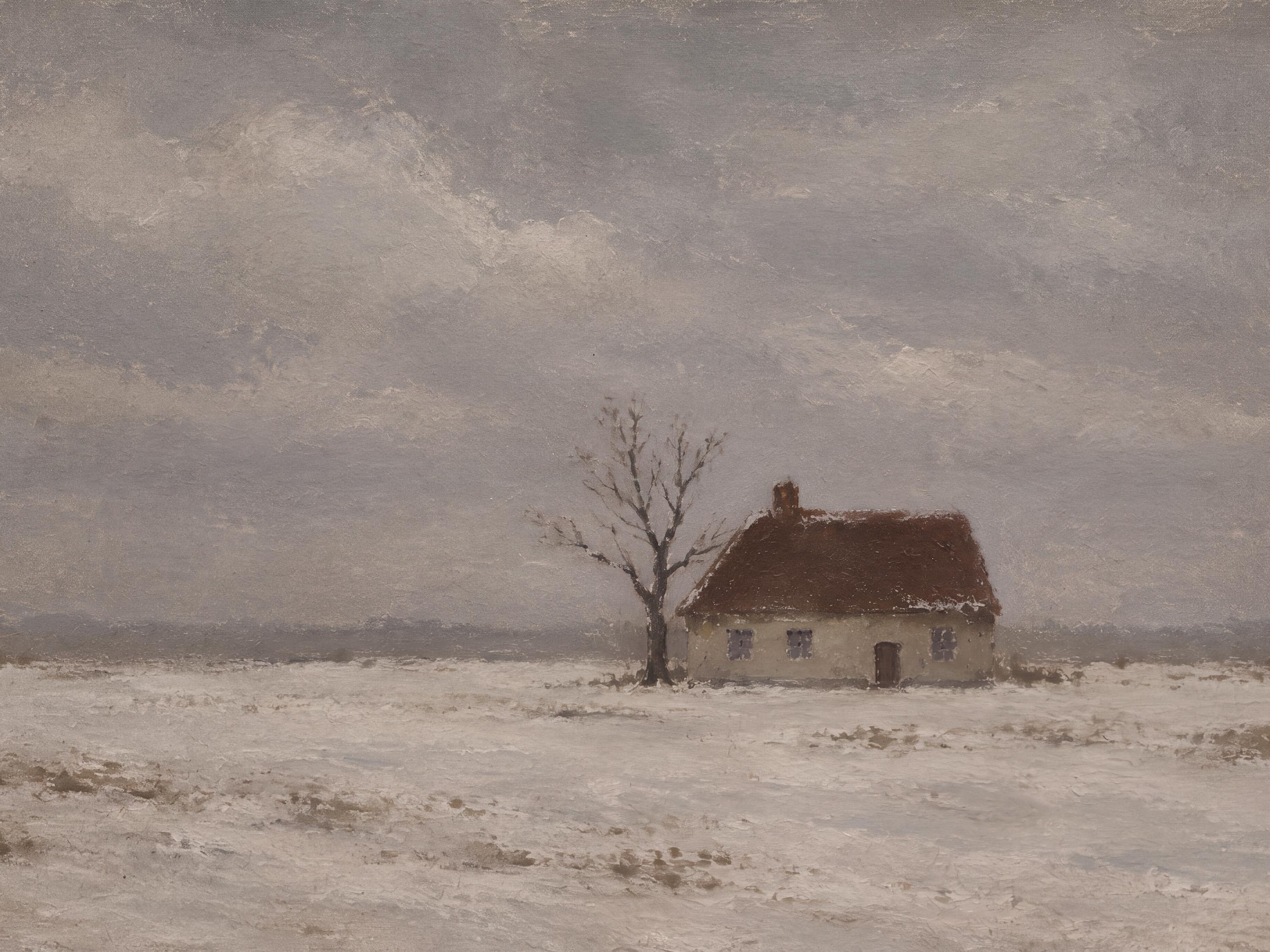Small Cottage beneath a Winter Sky — image 2
