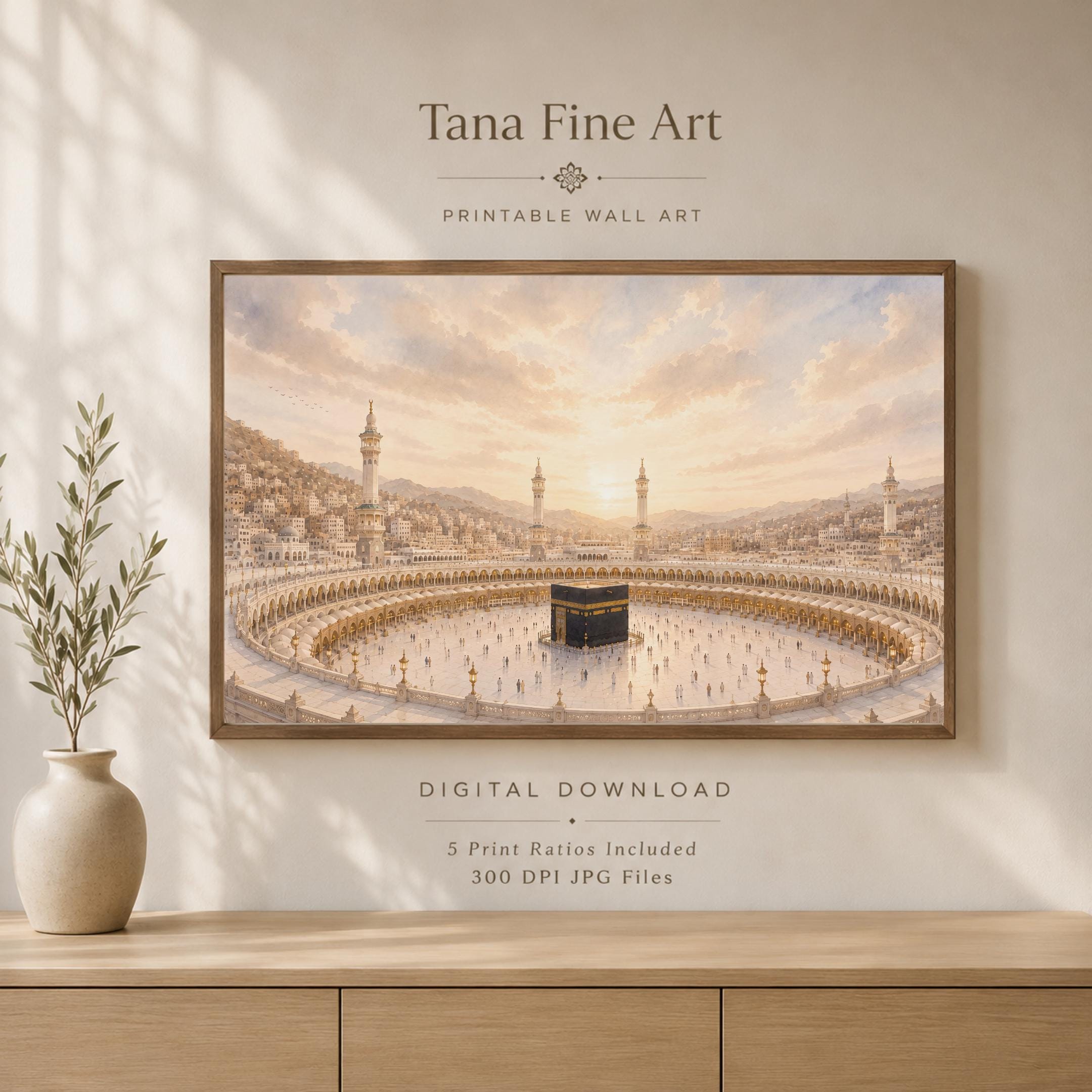 Kaaba Wall Art | Islamic Art Prints | Mecca Mosque Inspired Printable Digital Download — image 6