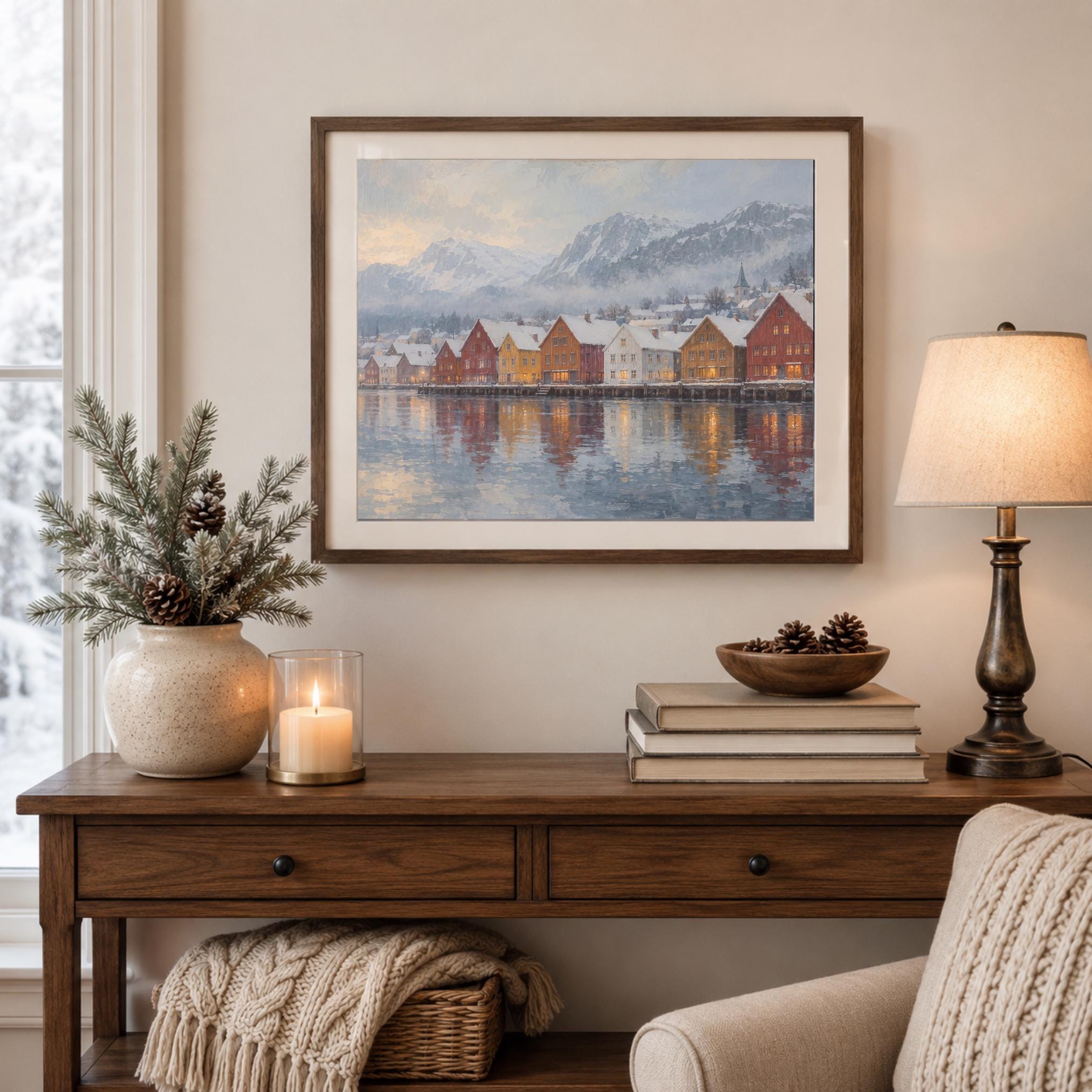 Colorful Houses beside the Winter Fjord — image 4