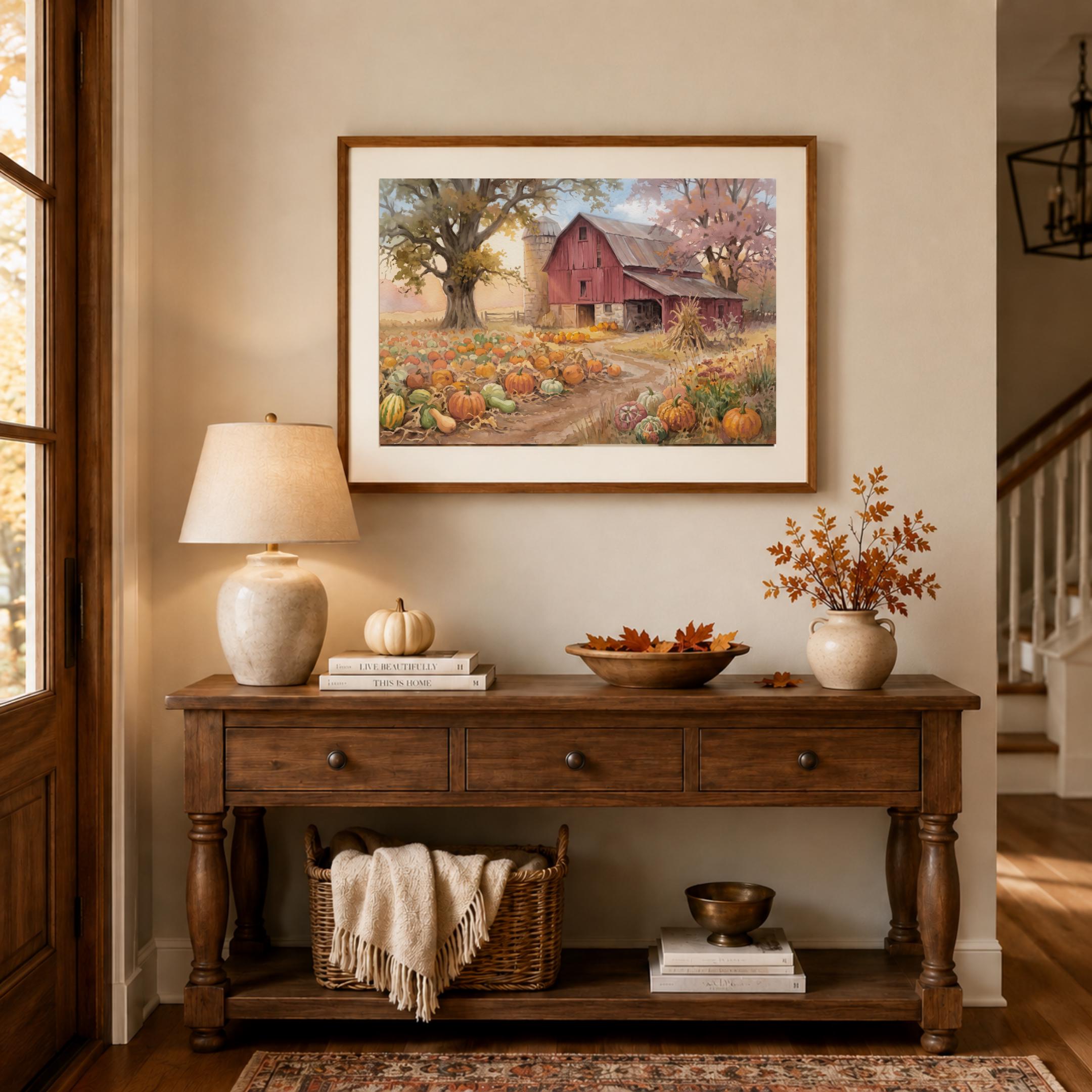 Red Barn Printable Wall Art | Pumpkin Patch Farmhouse Print | Fall Digital Download Decor — image 7