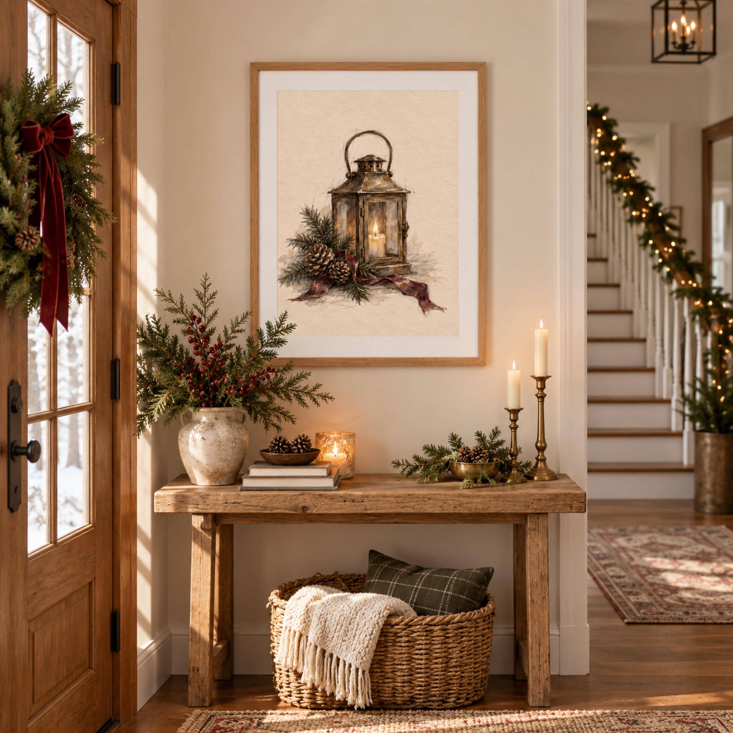 Christmas Lantern & Evergreen — image 5