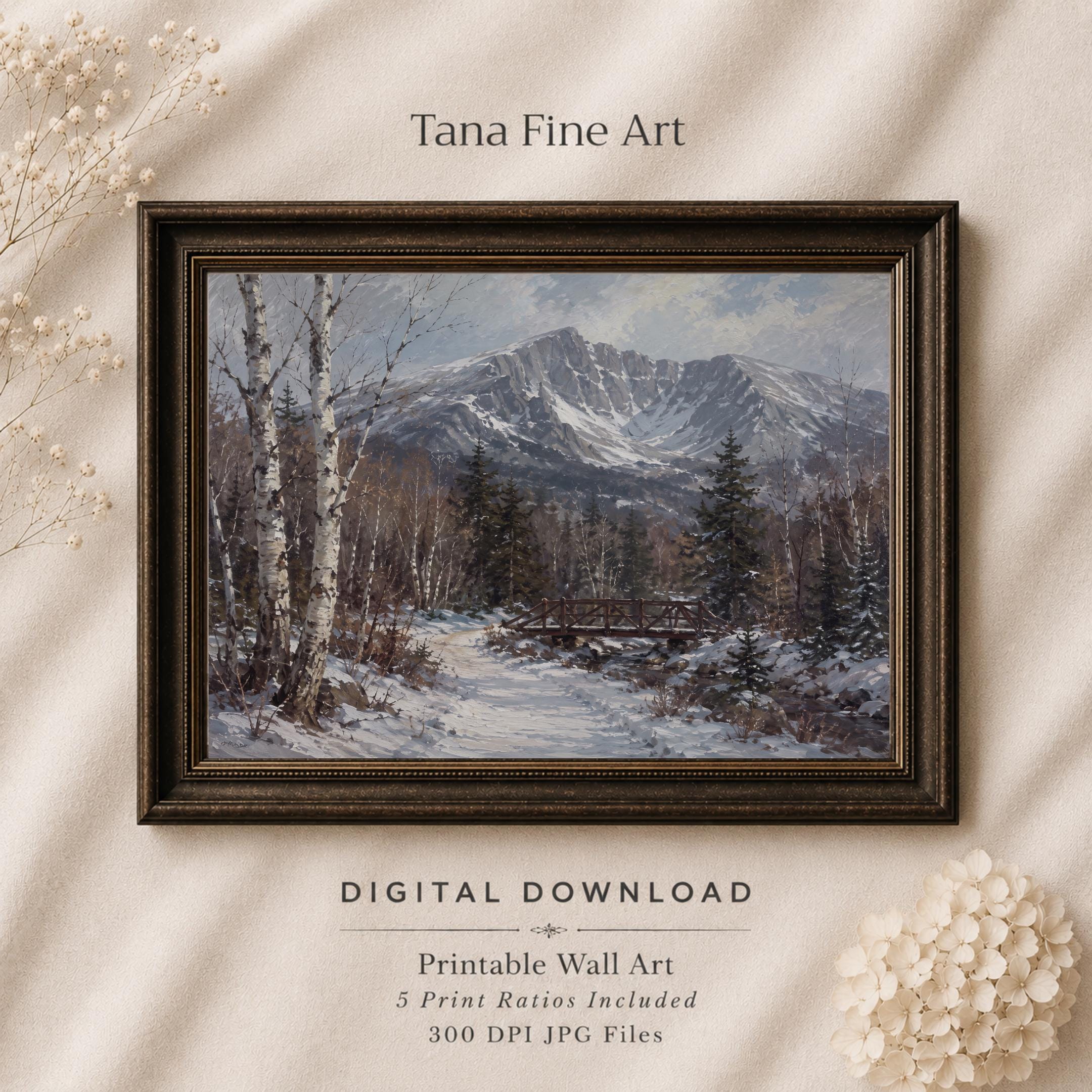 Katahdin-Inspired Peak beyond the Birch Bridge