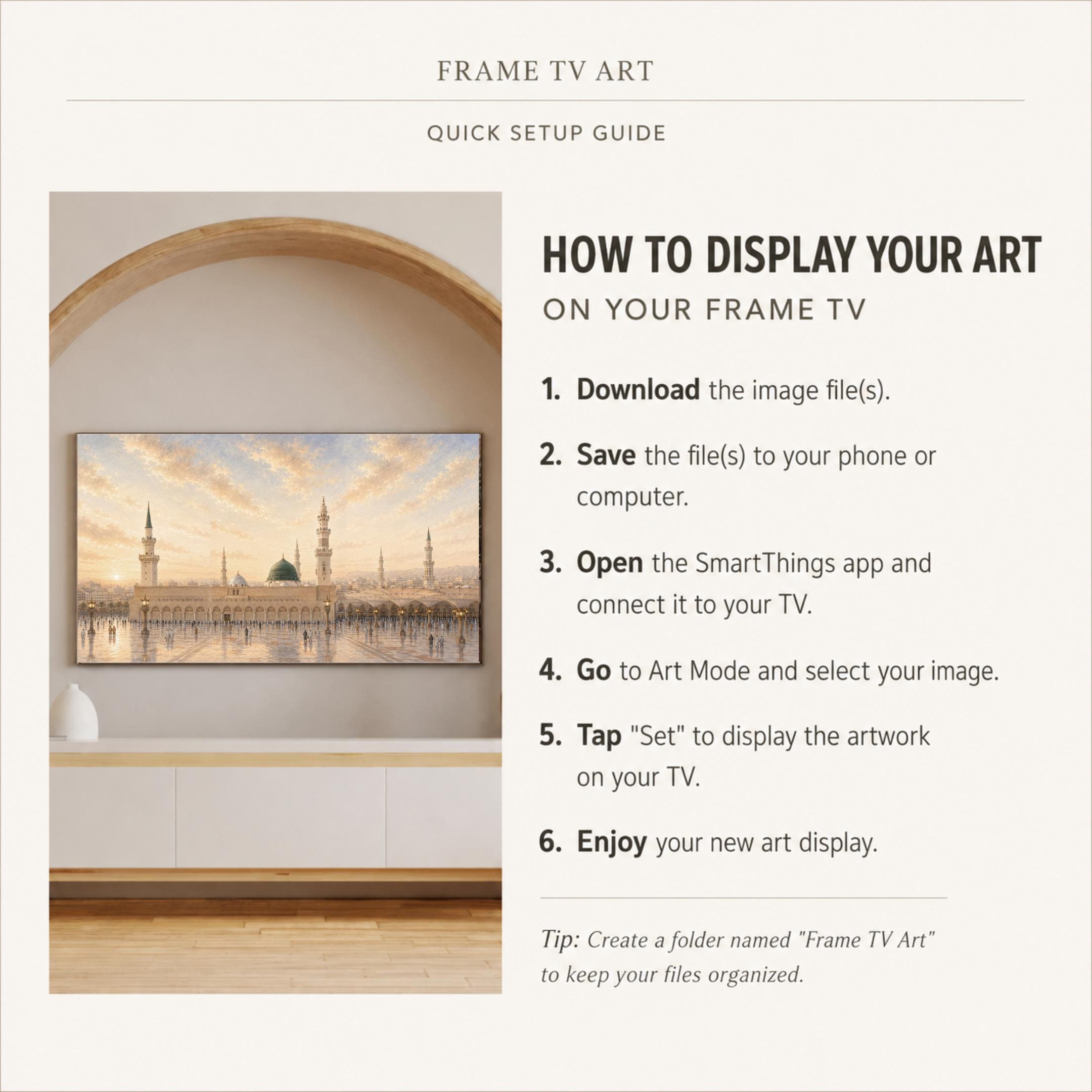 Medina Mosque Frame TV Art | Islamic Inspired Samsung The Frame 4K Instant Download — image 9