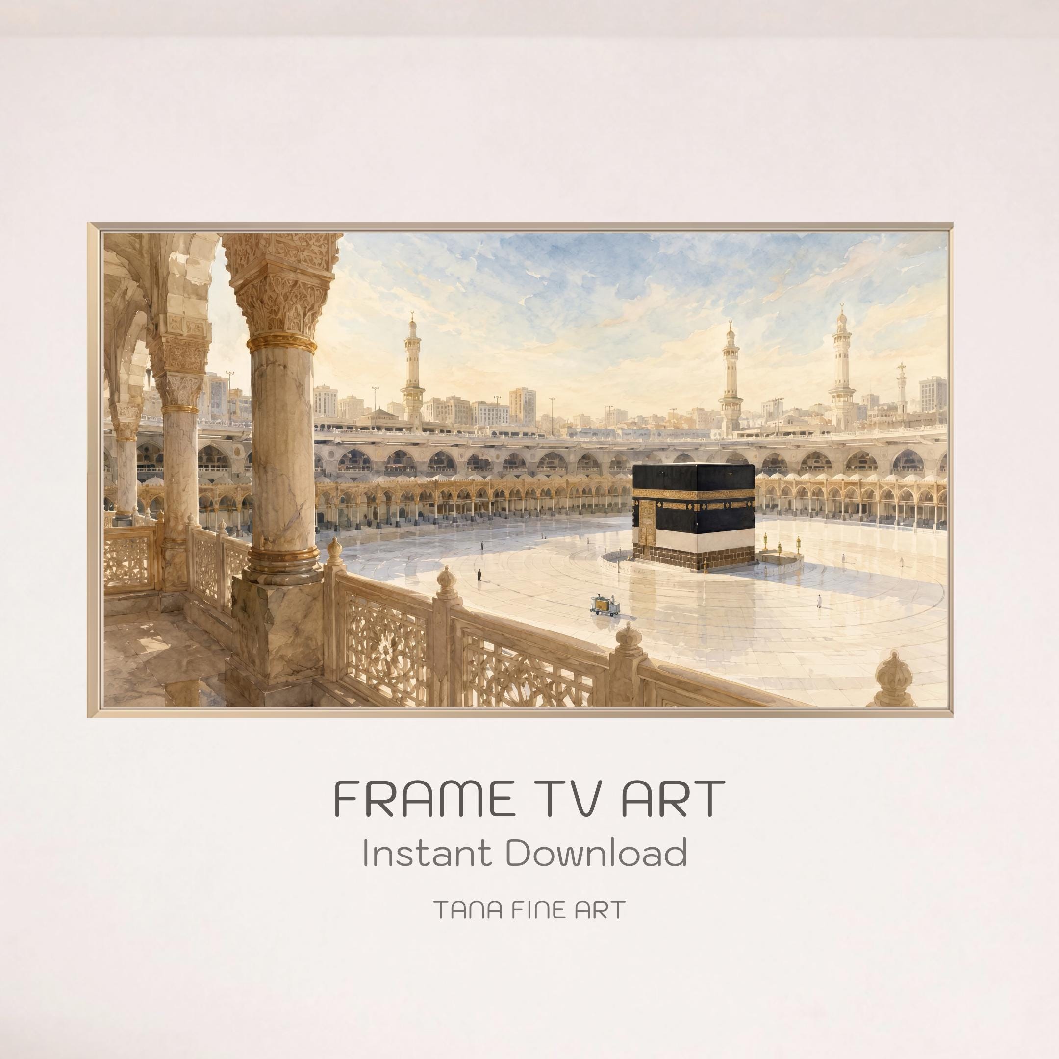 Islamic Frame TV Art Set of 3 | Watercolor Mosque Architecture | Samsung The Frame Digital Download — image 5