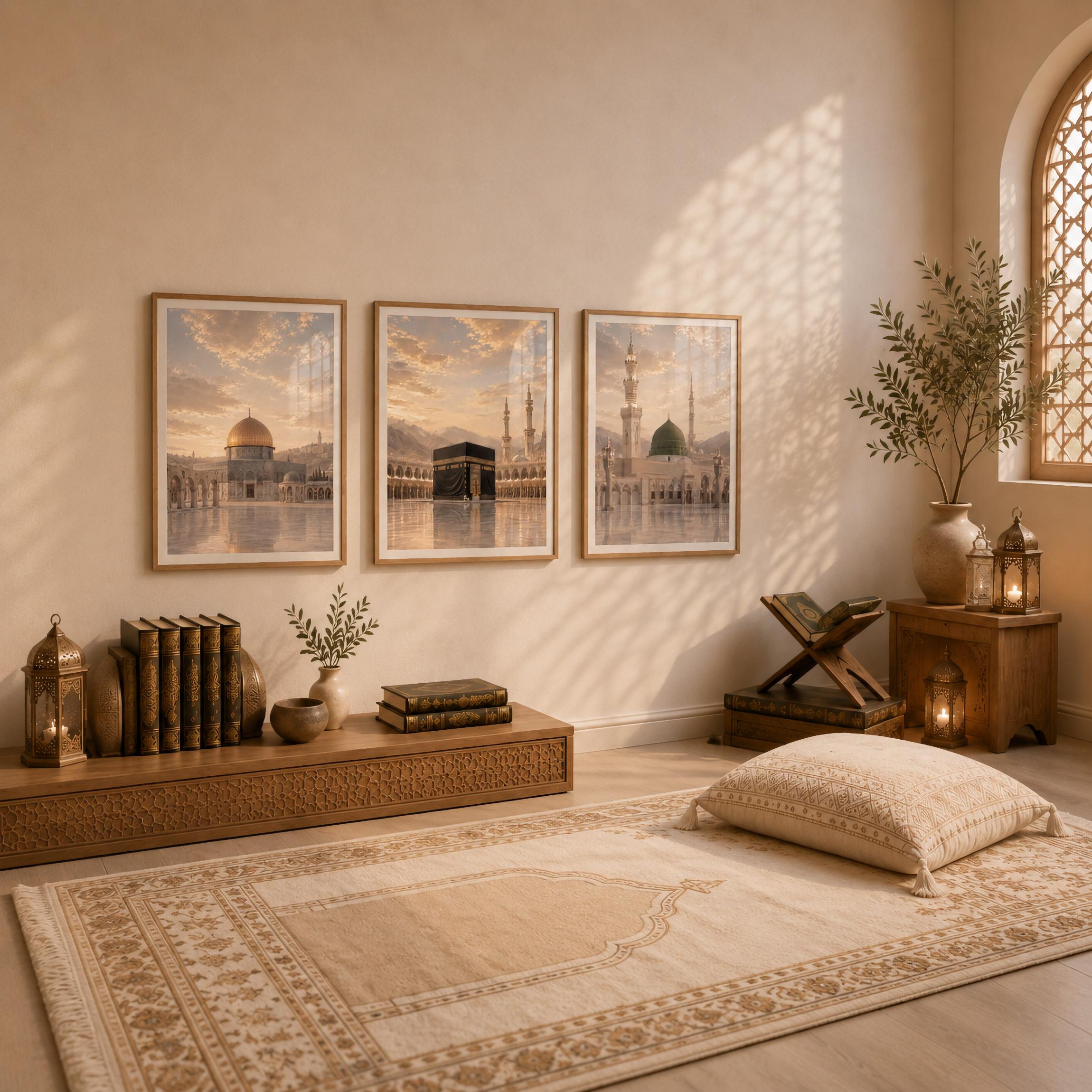 Mecca, Medina & Jerusalem — Islamic Art Trio — image 2