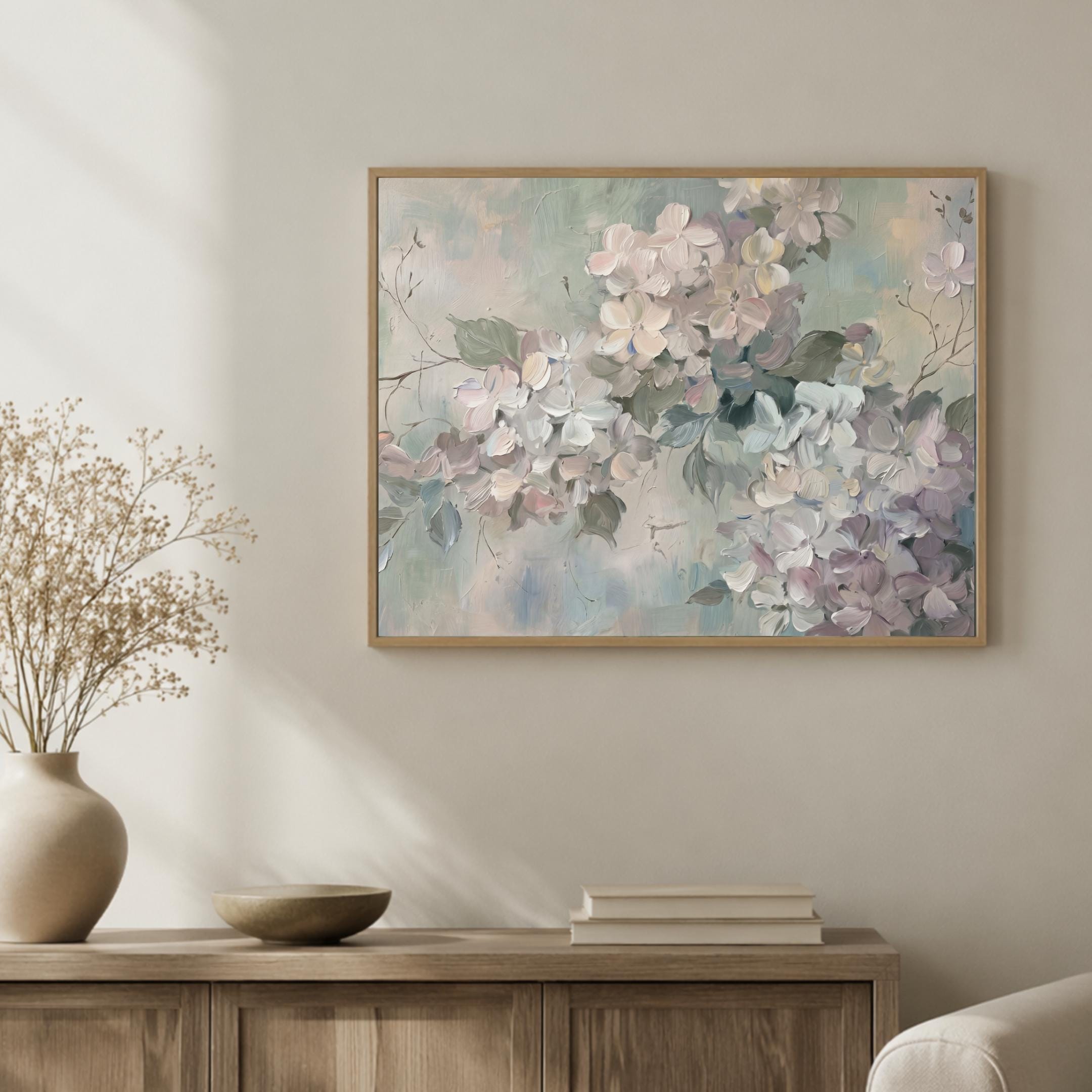Neutral Floral Wall Art Printable, Soft White Blossom Farmhouse Wall Decor (Digital Download) — image 6