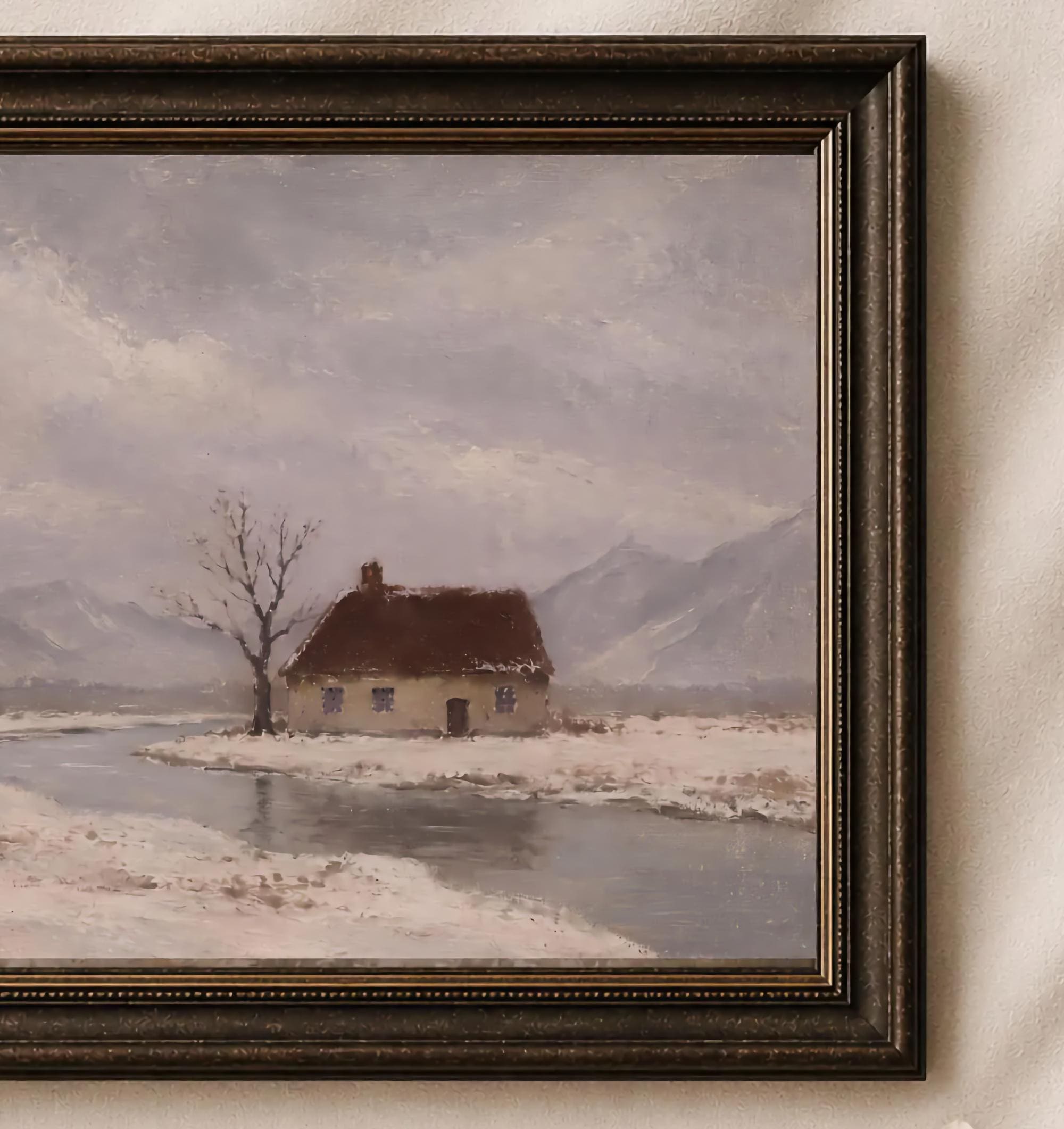 Solitary Cottage beside the Winter River — image 2