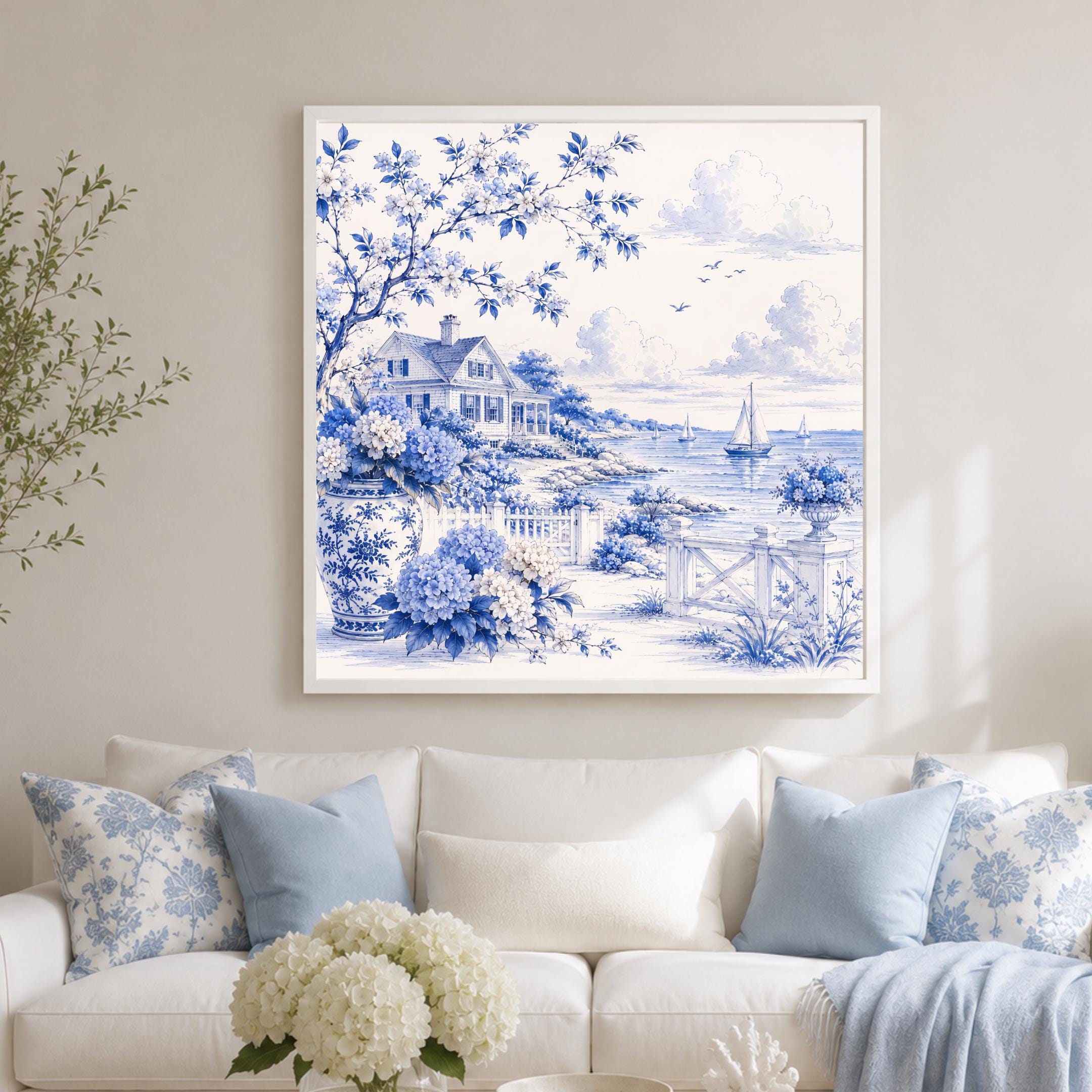 Hydrangeas by the Sea — Coastal Pair — image 6