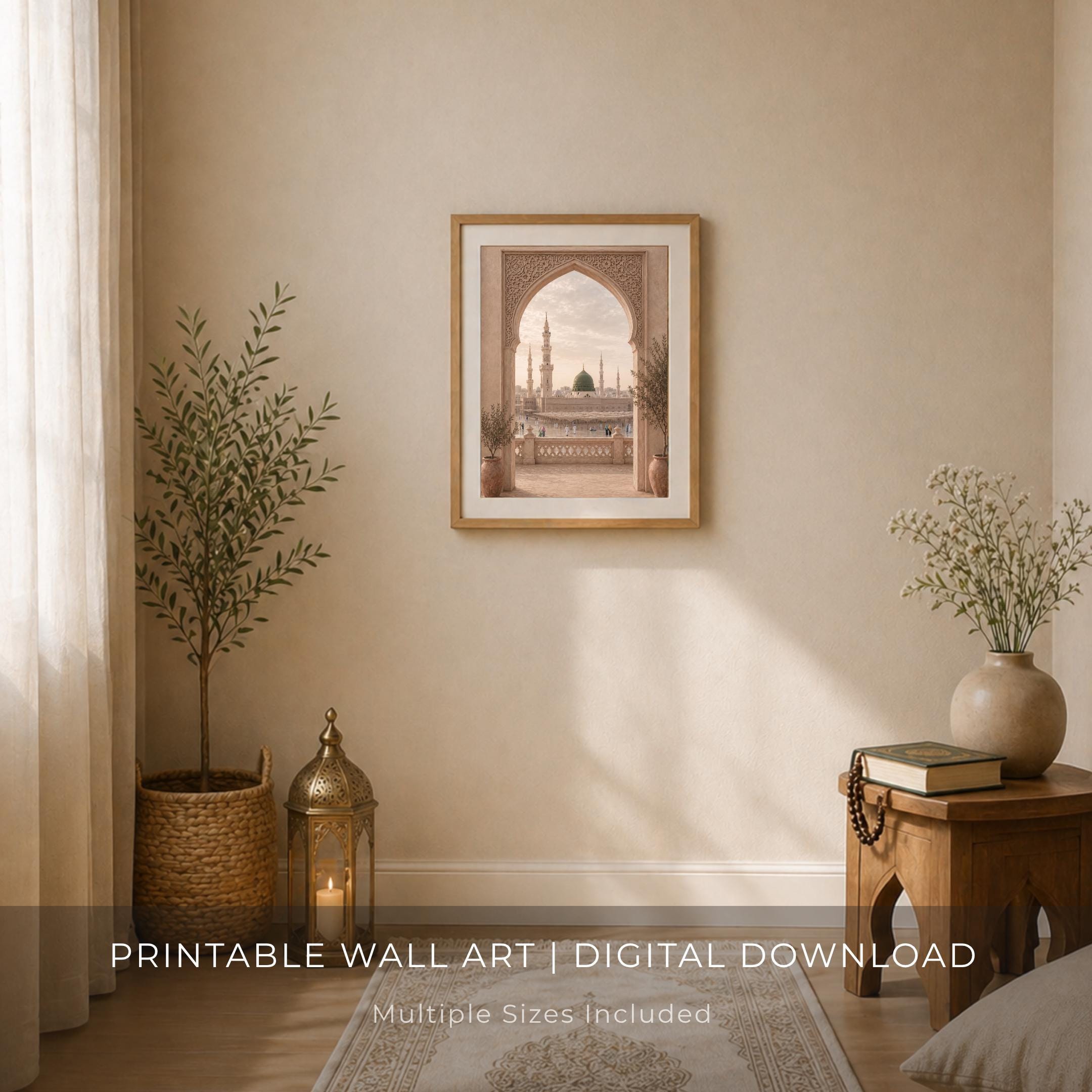 Kaaba & Medina through Ornamental Arches — Set of 2 — image 9