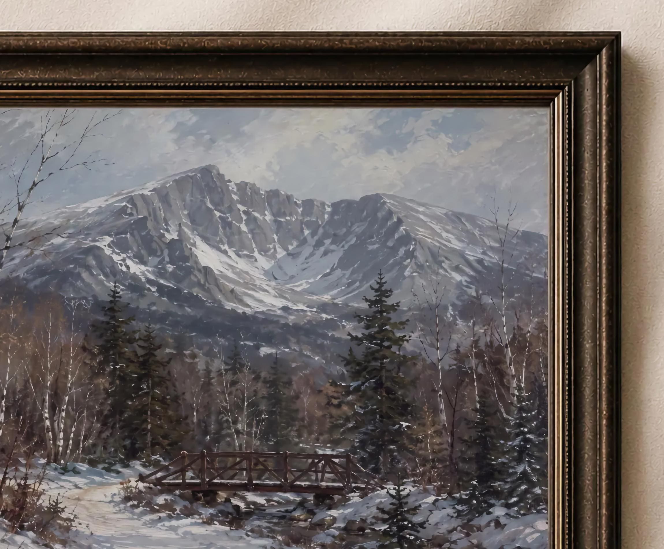 Katahdin-Inspired Peak beyond the Birch Bridge — image 2