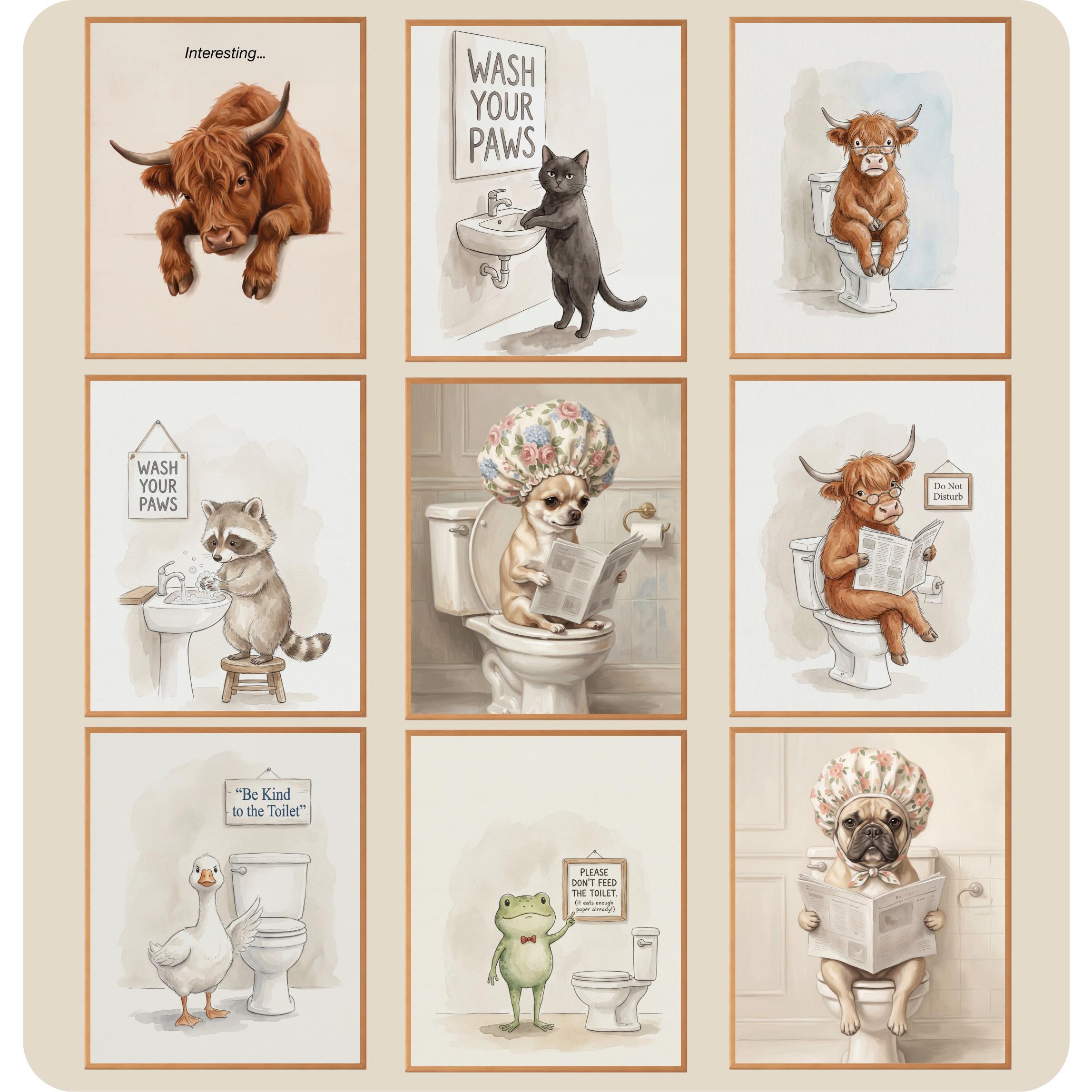 Bathroom Animal Antics — Set of 20 — image 4