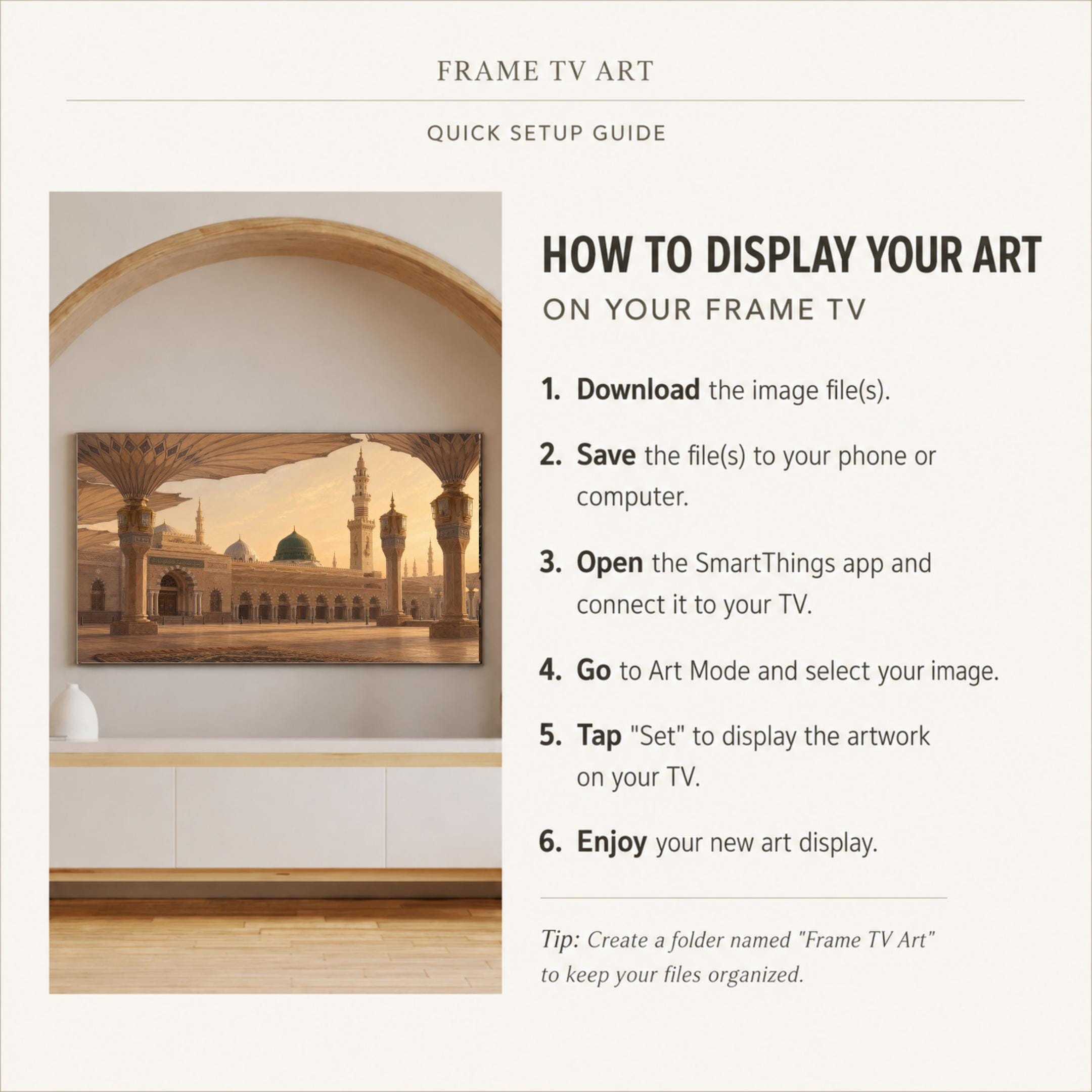 Medina Prayer Room Islamic Frame TV Art, Islamic Mosque Digital Download for Samsung Display — image 9