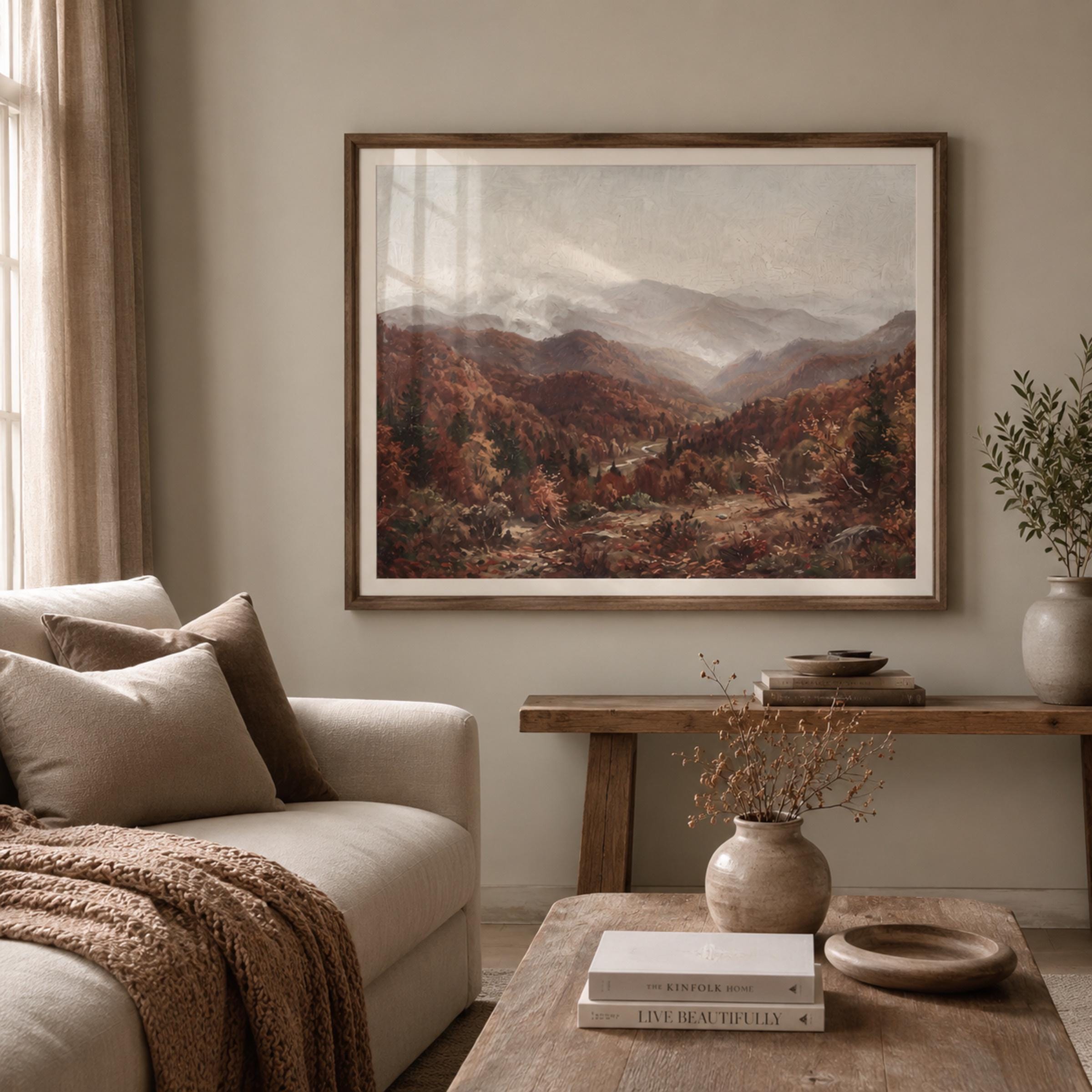 Moody Fall Mountain Print | Smoky Mountains Landscape (Digital Download) — image 3