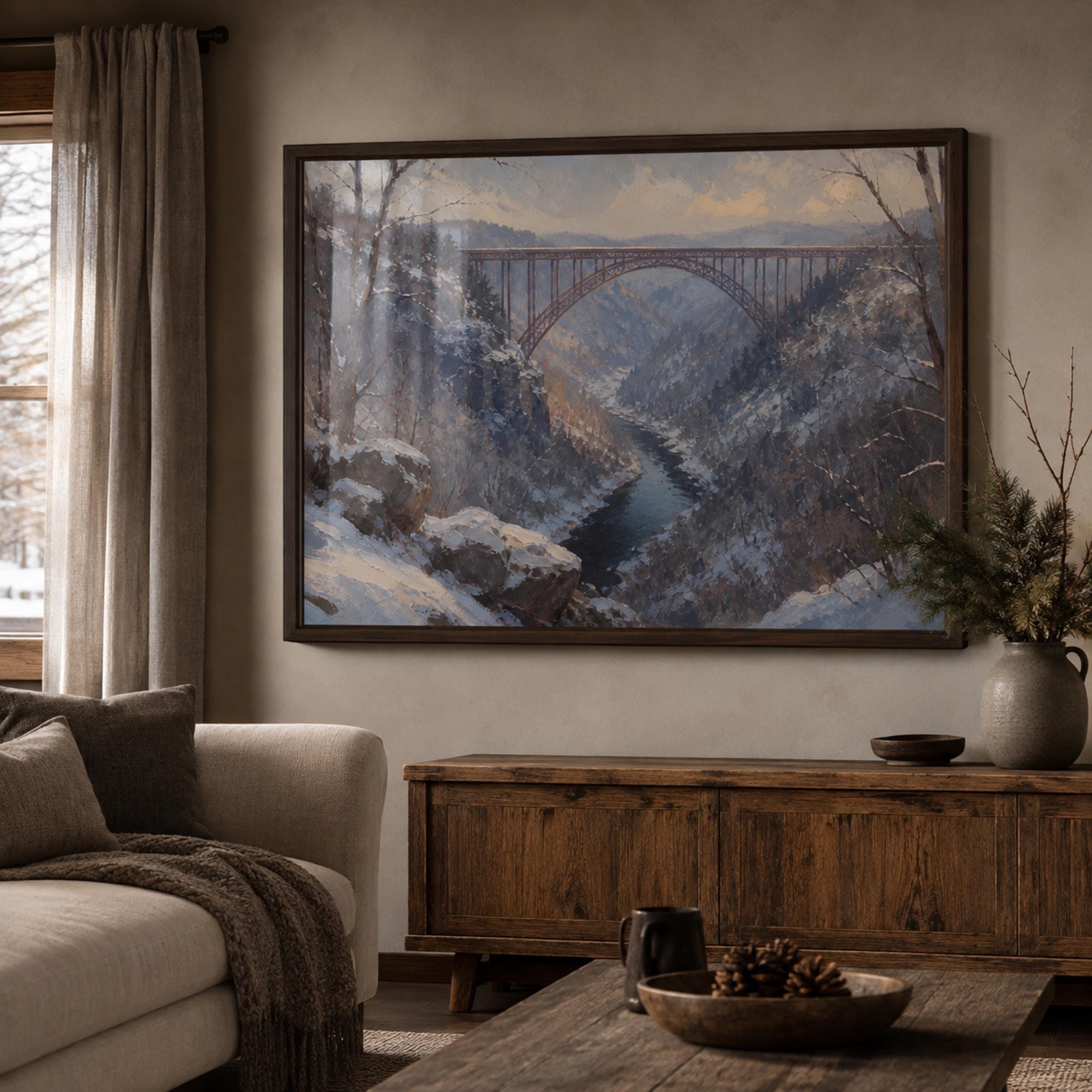 Snowy Gorge beneath the Arched Bridge — image 3