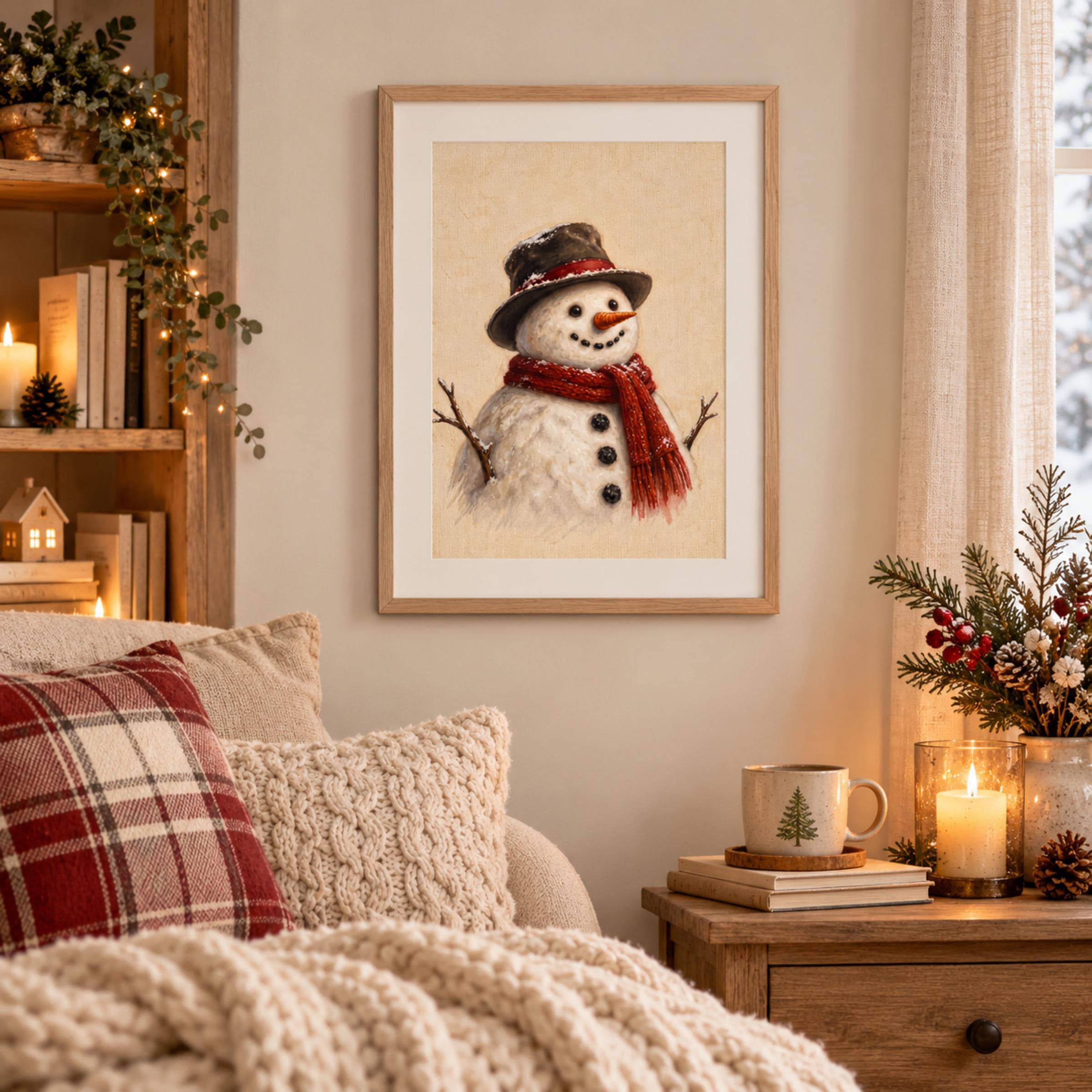 Snowman in a Red Scarf — image 4