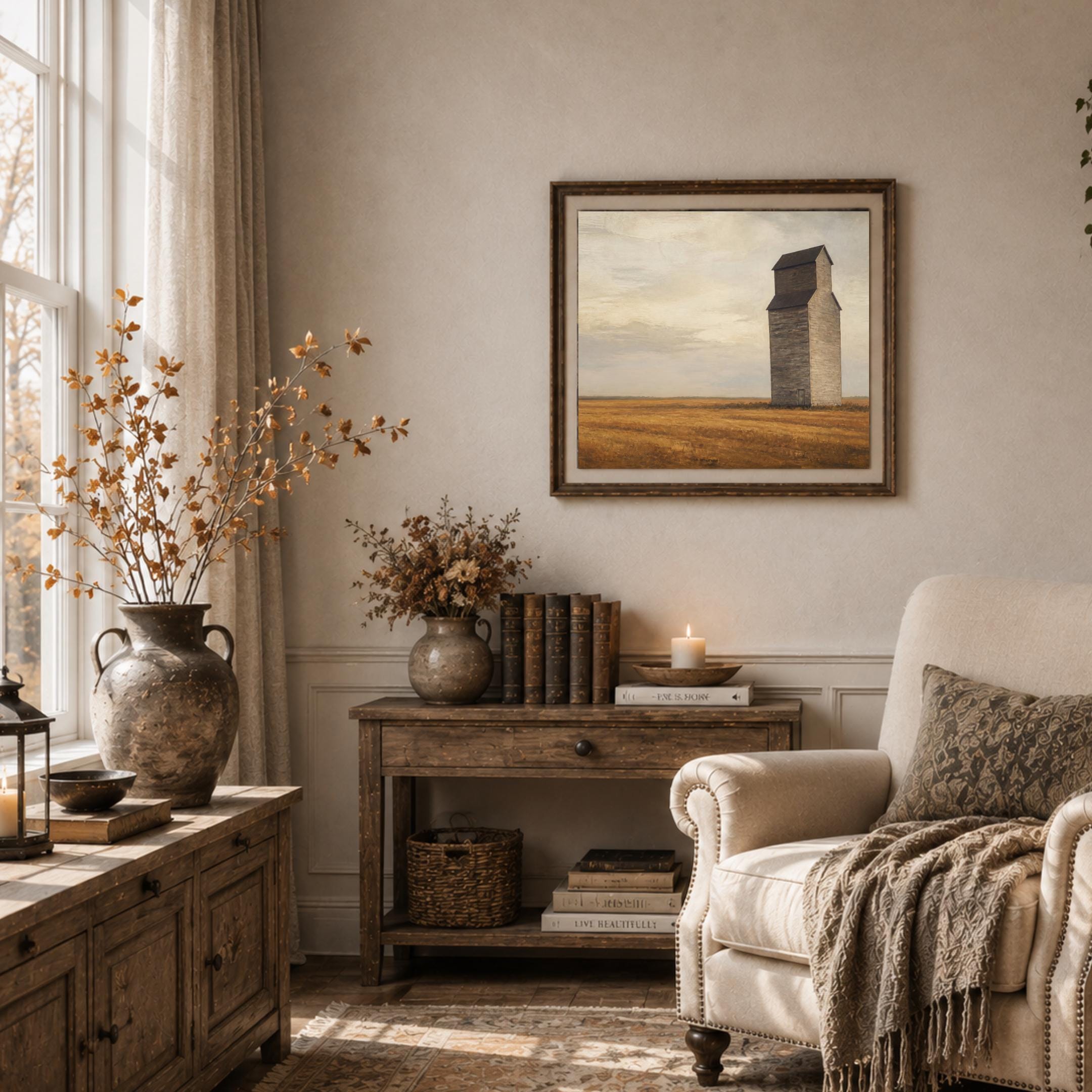 Rustic Farmhouse Wall Art | Prairie Landscape Print | Vintage Country Printable Digital Download — image 4