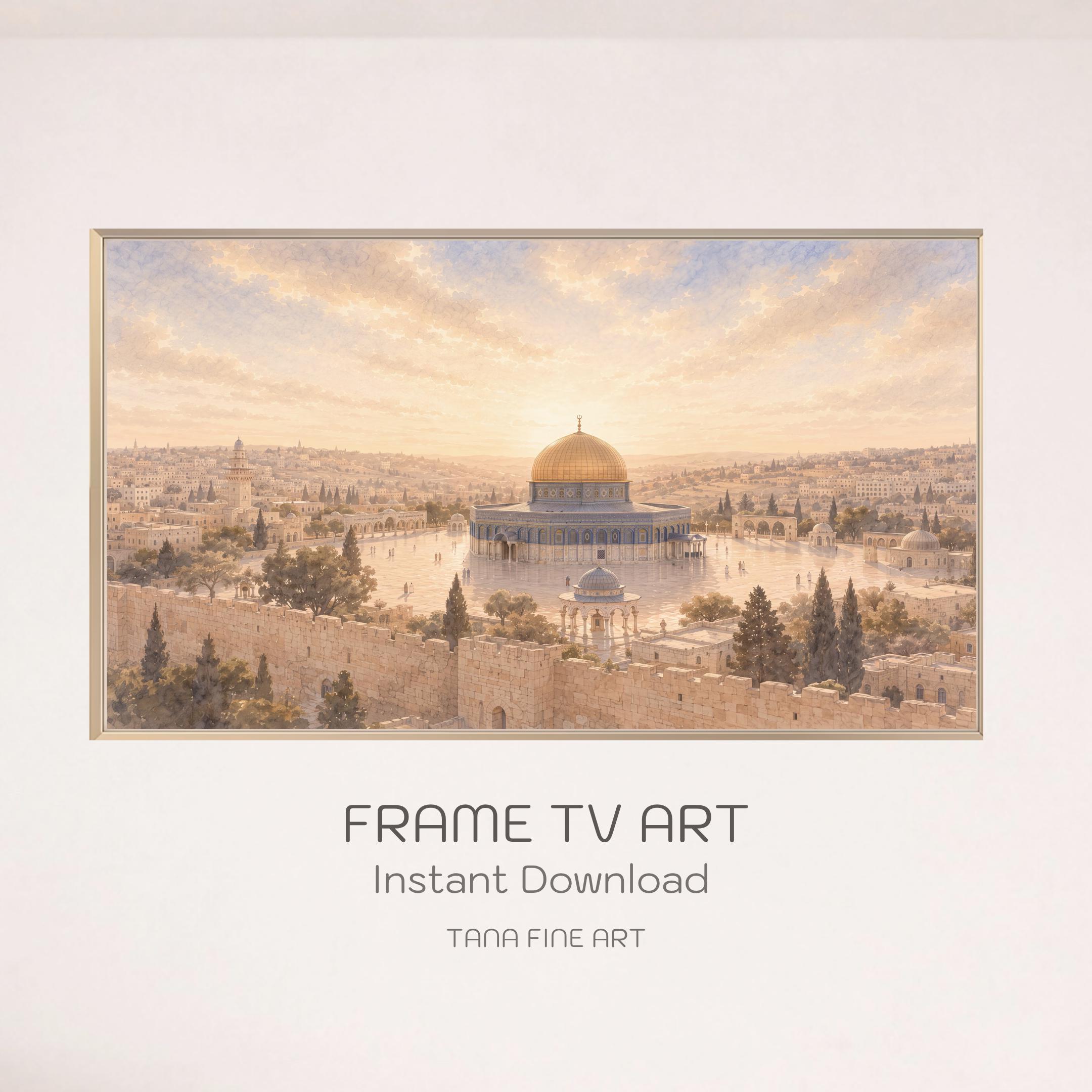 Dome of the Rock Frame TV Art | Islamic Jerusalem Inspired | Samsung TV 4K Digital Download