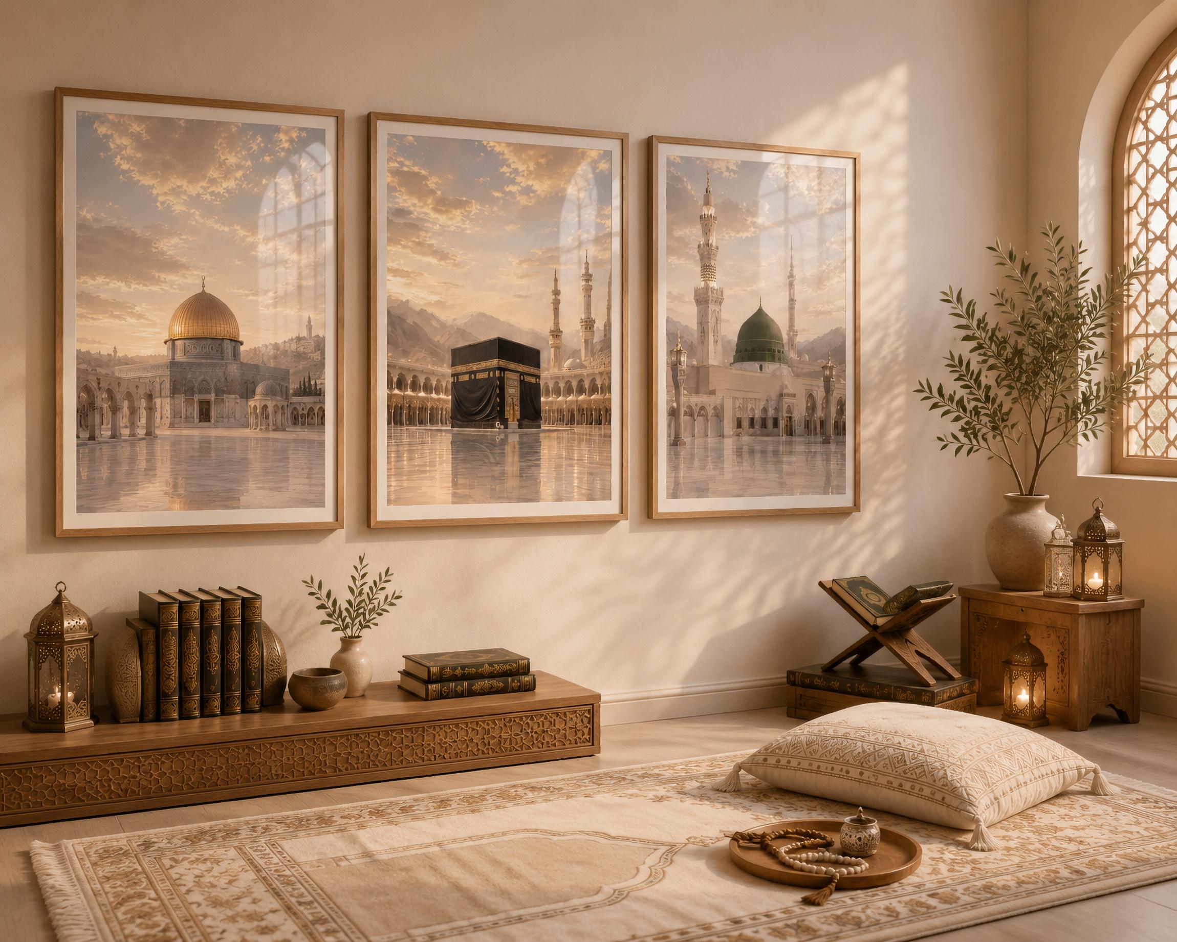 Mecca, Medina & Jerusalem — Islamic Art Trio — image 4