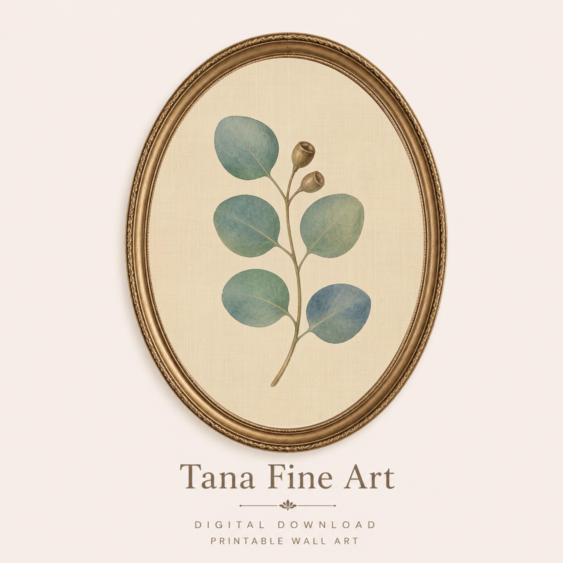 Eucalyptus Wall Art | Botanical Leaf Print | Vintage Greenery Digital Download — image 8