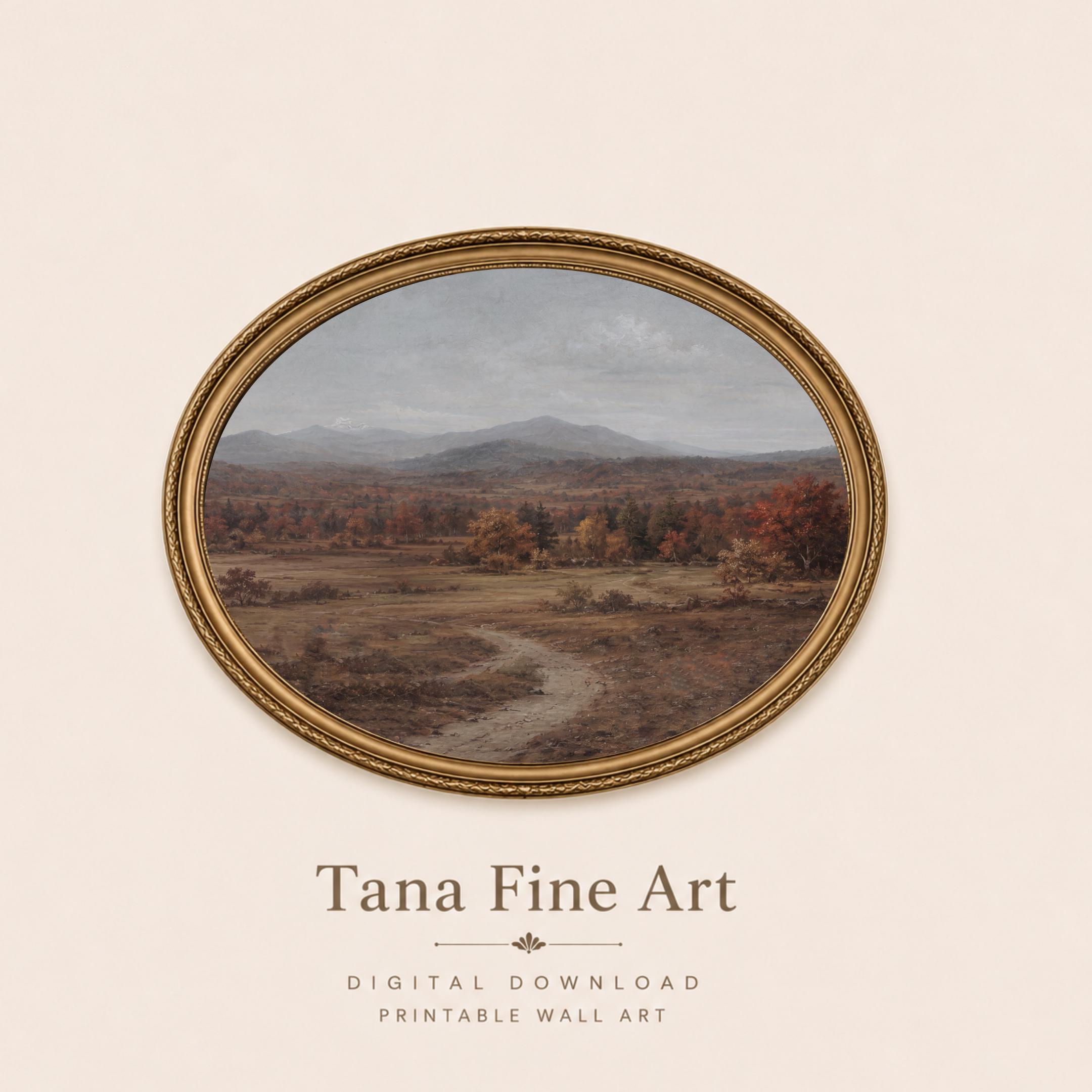 Moody Fall Landscape Wall Art Print, Vintage Autumn Countryside, Rustic Fall Decor (Digital Download) — image 8