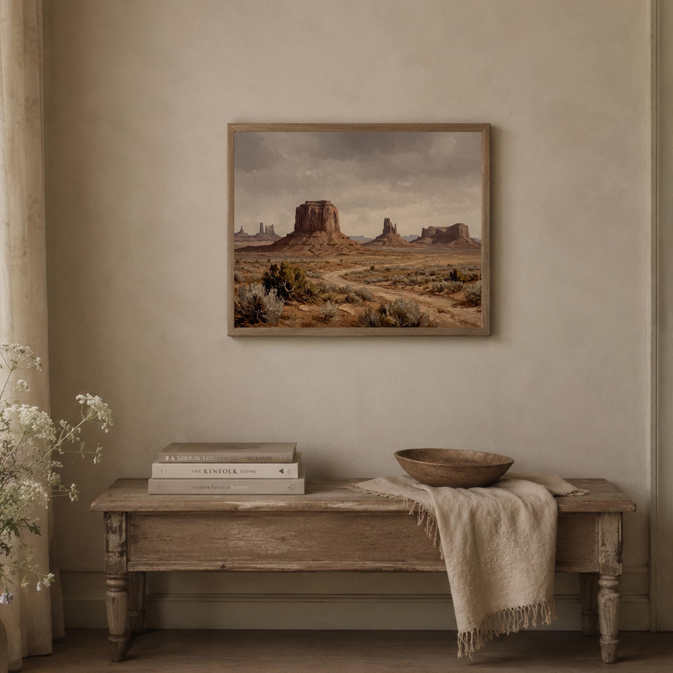 Desert Landscape Wall Art | Monument Valley Inspired | Moody Western Landscape | Vintage Southwest | Digital Download — image 5