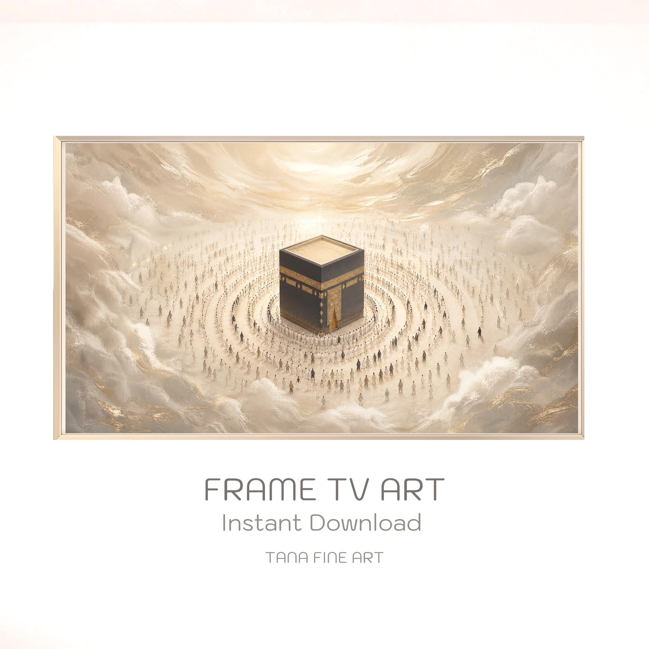 Kaaba Frame TV, Hajj Pilgrimage Tawaf Scene, Islamic Art for Samsung The Frame (Digital Download)