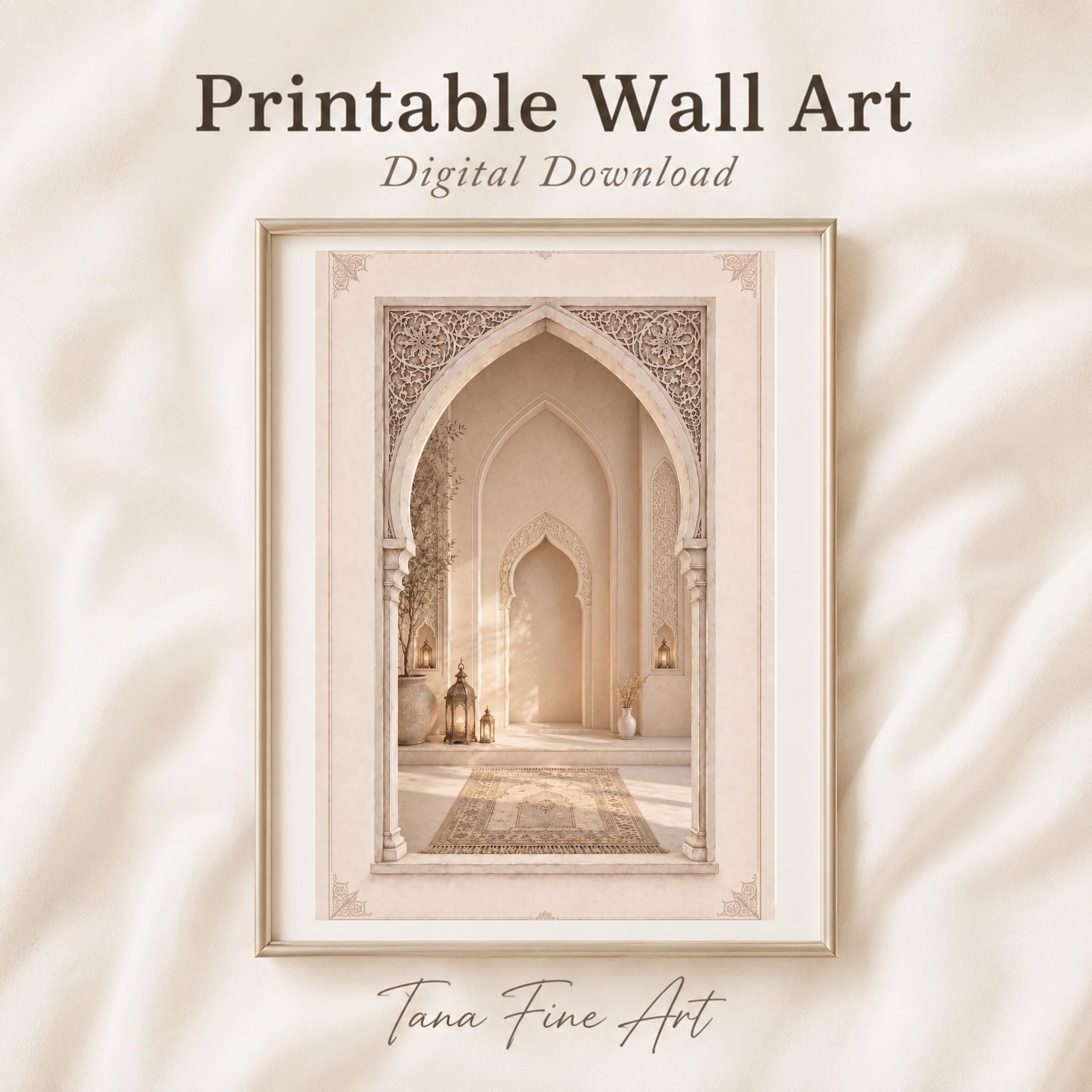 Quiet Prayer Interior — Islamic Arch Art — image 4