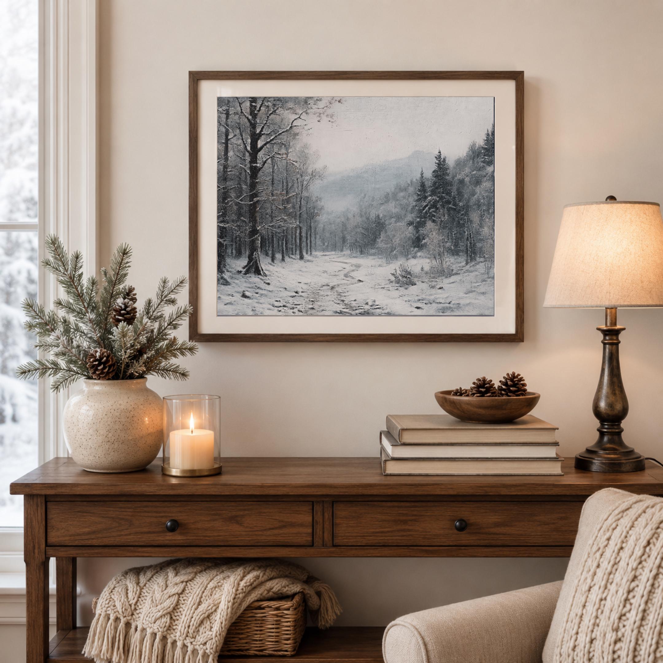 Quiet Path through the Snowy Woodland — image 5