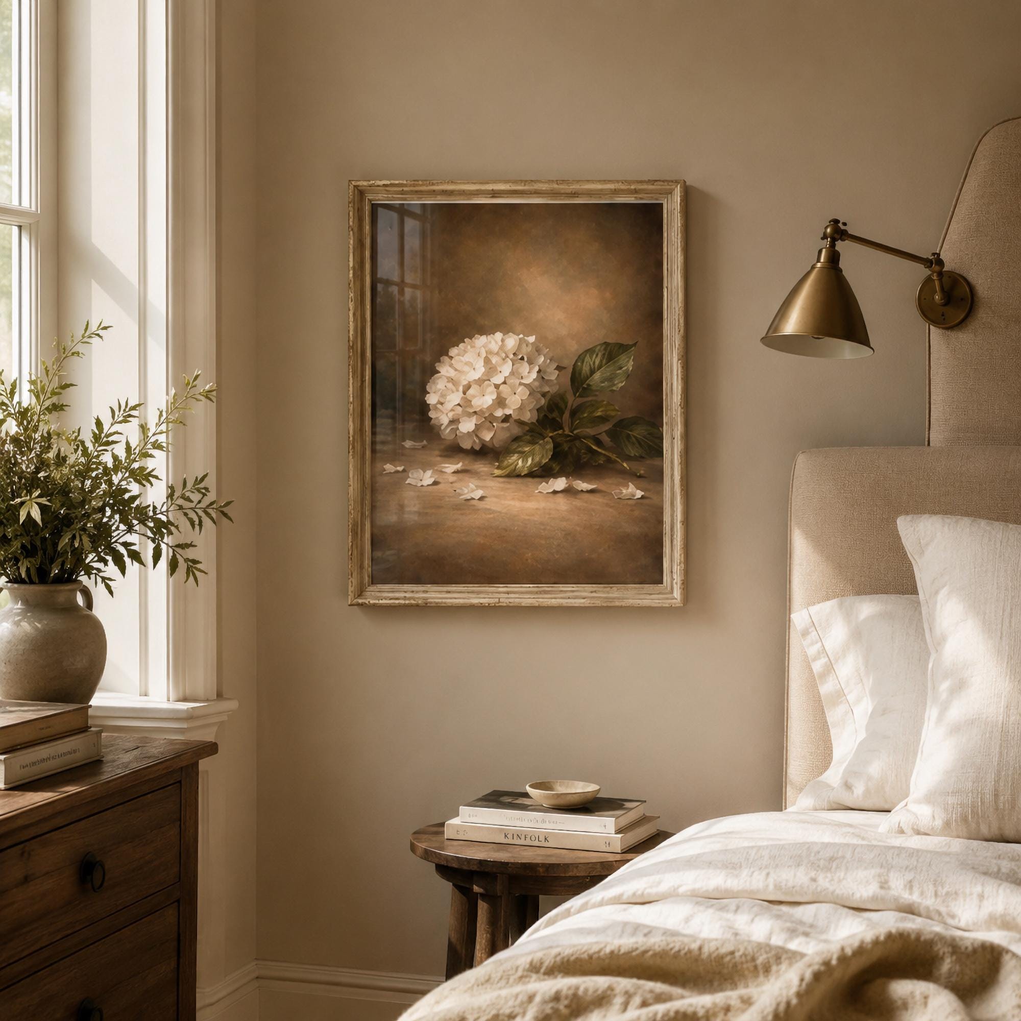 Vintage Hydrangea Gallery Wall Set of 9, Coastal Cottage Gallery Decor Prints (Digital Download) — image 10