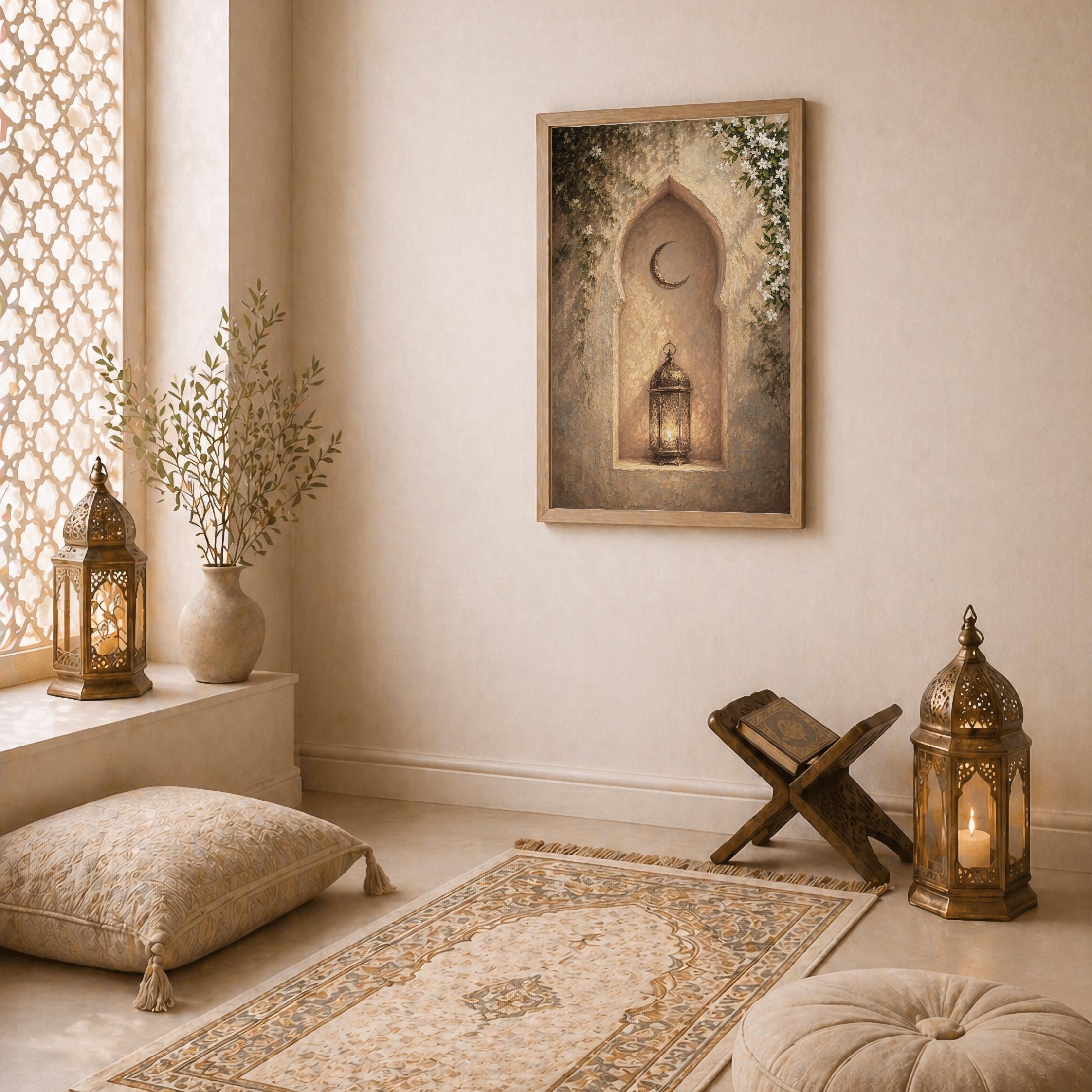 Crescent & Lantern in a Quiet Niche — image 2